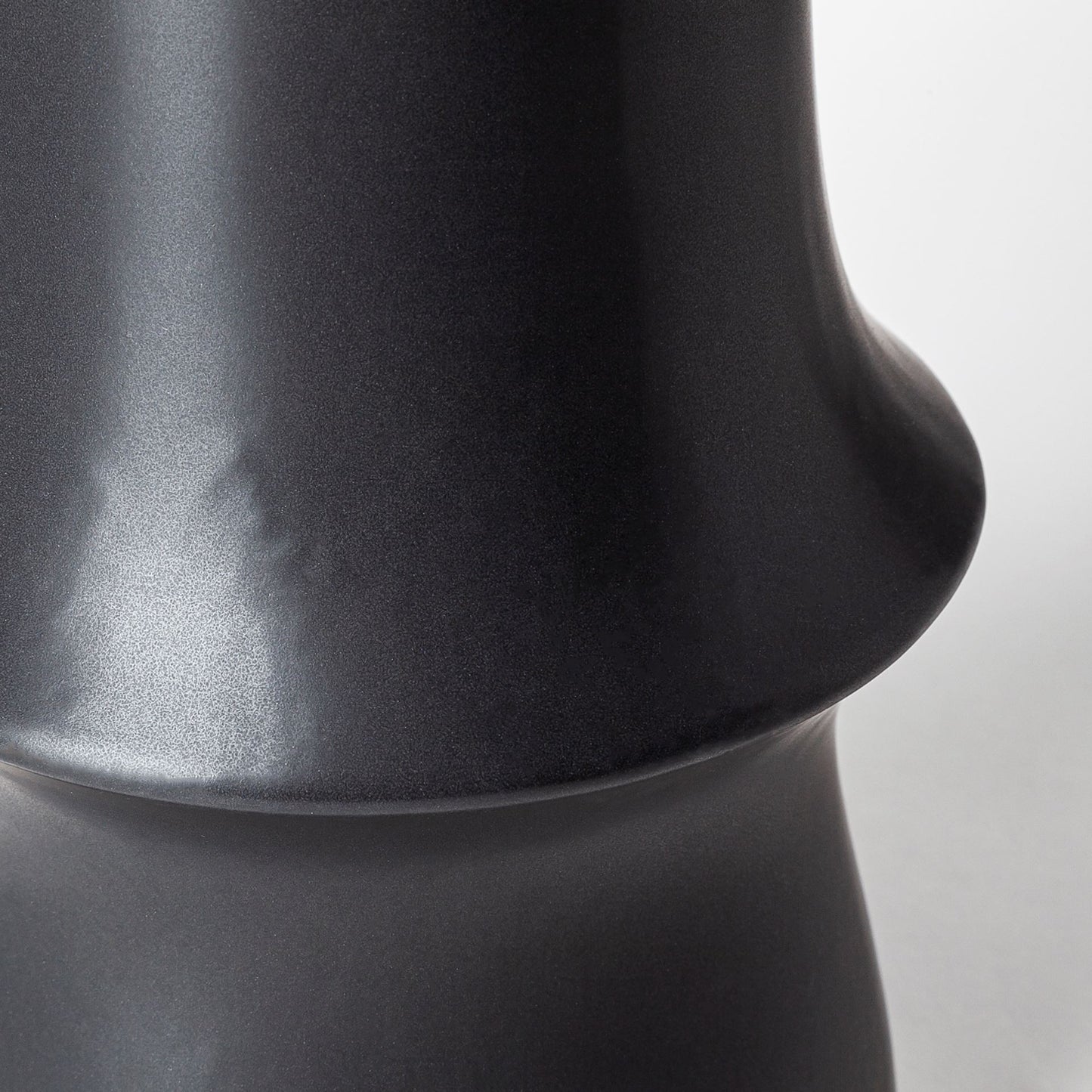 17" Black Abstract Cylinder Ceramic Table Vase - Loft&Timber