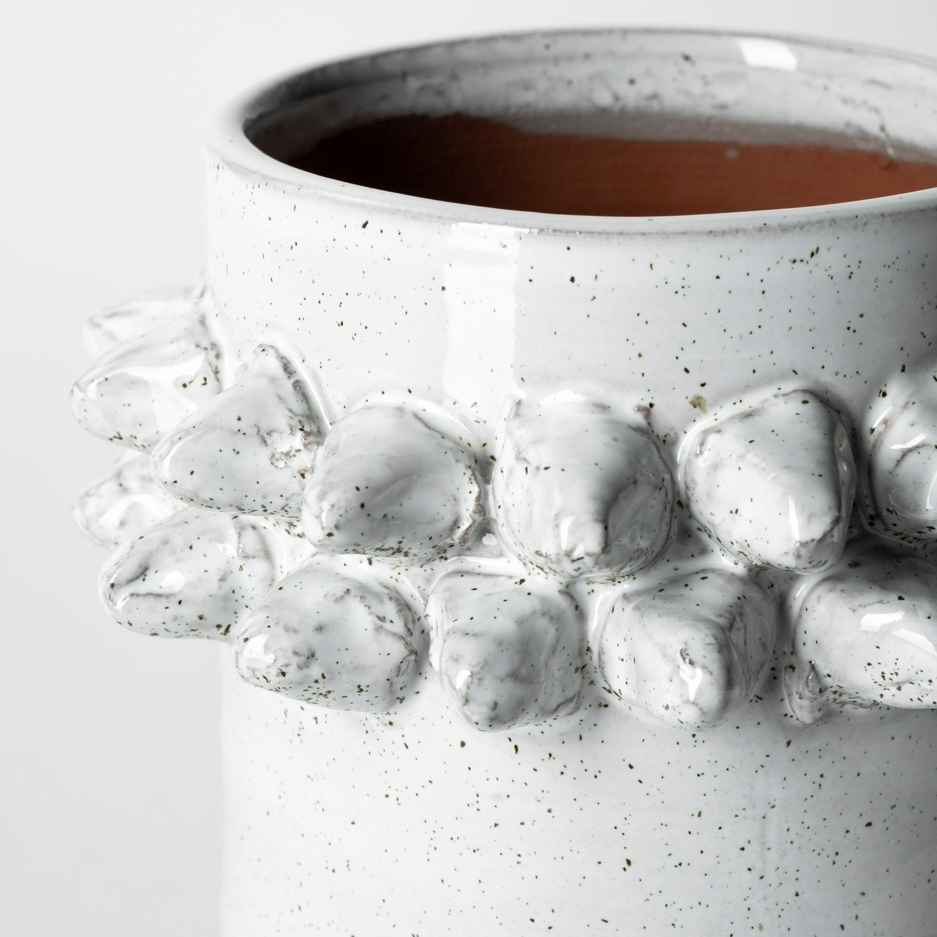 7" Gray Abstract Cylinder Ceramic Table Vase - Loft&Timber