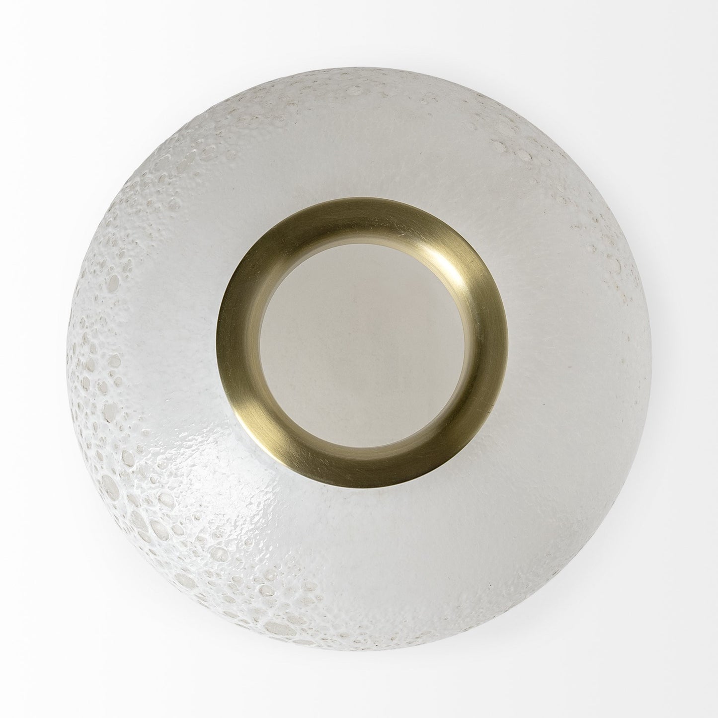 8" White Abstract Cylinder Crystal Glass Table Vase - Loft&Timber