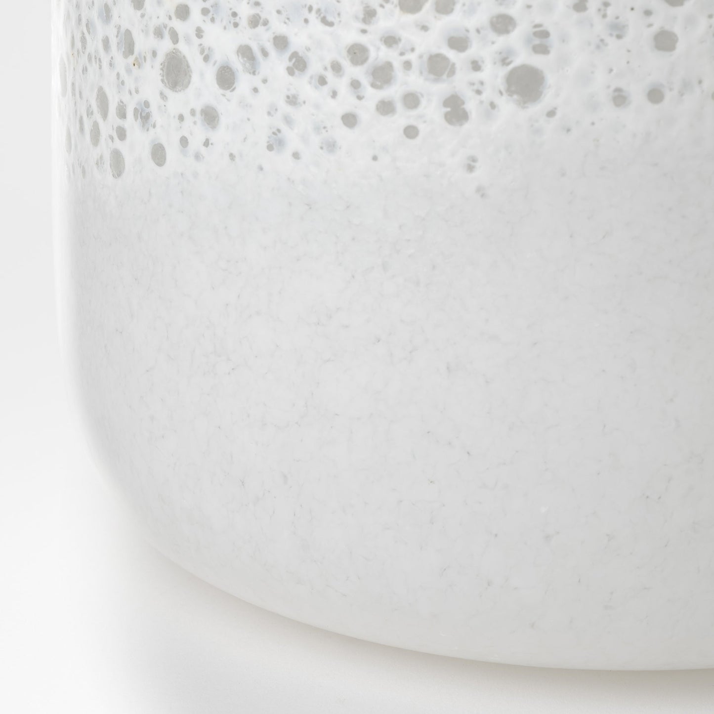 8" White Abstract Cylinder Crystal Glass Table Vase - Loft&Timber