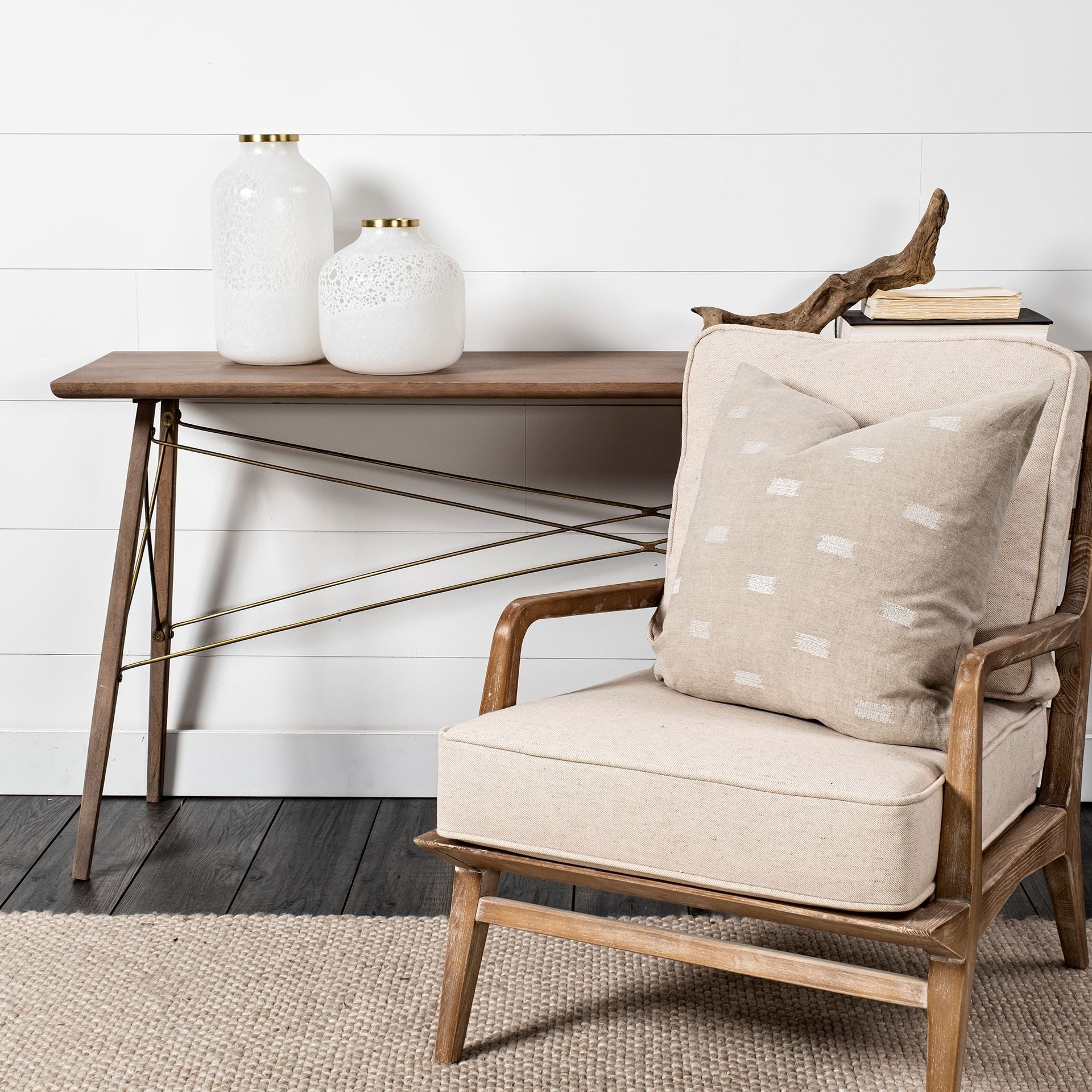 8" White Abstract Cylinder Crystal Glass Table Vase - Loft&Timber