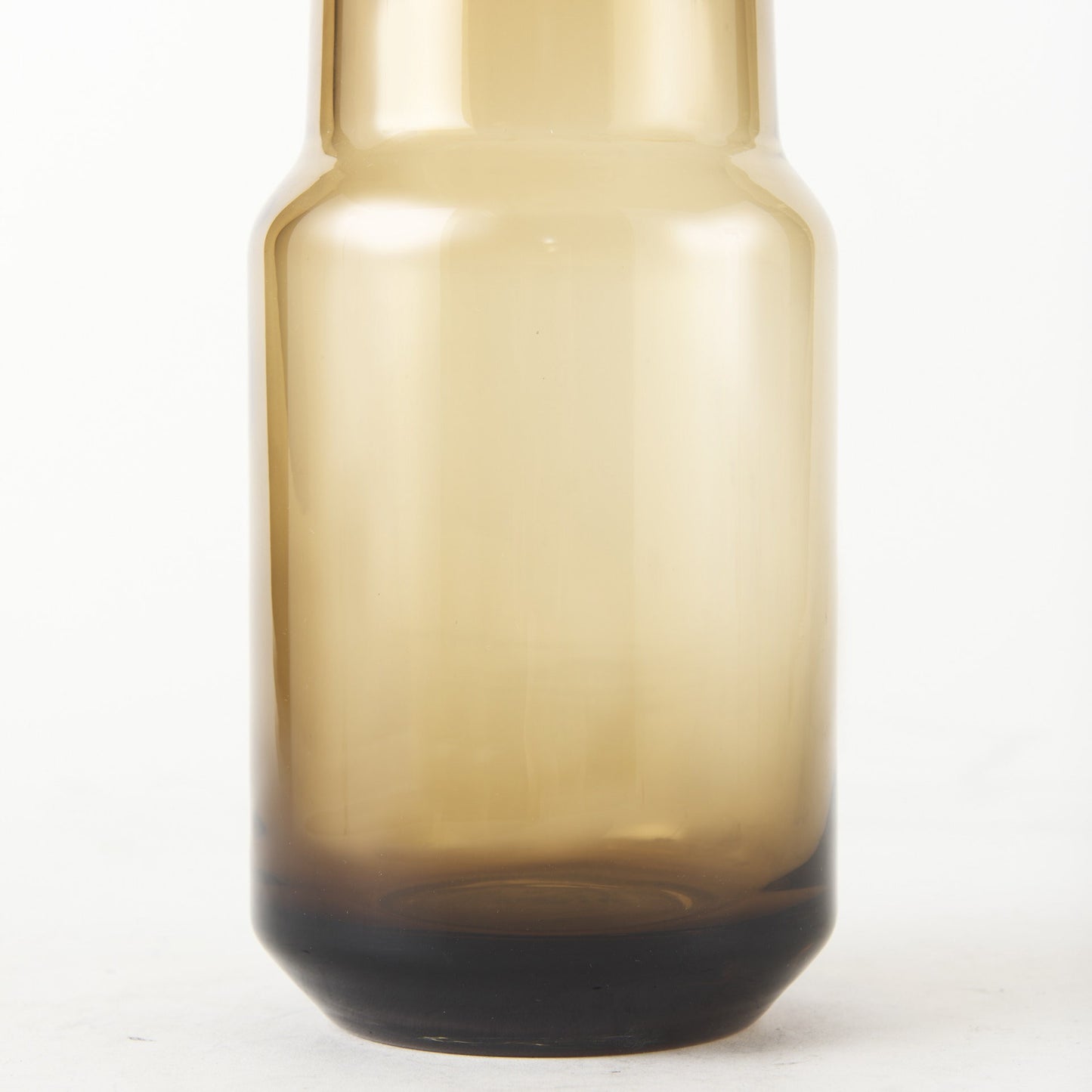 12" Brown Cylinder Crystal Glass Table Vase - Loft&Timber
