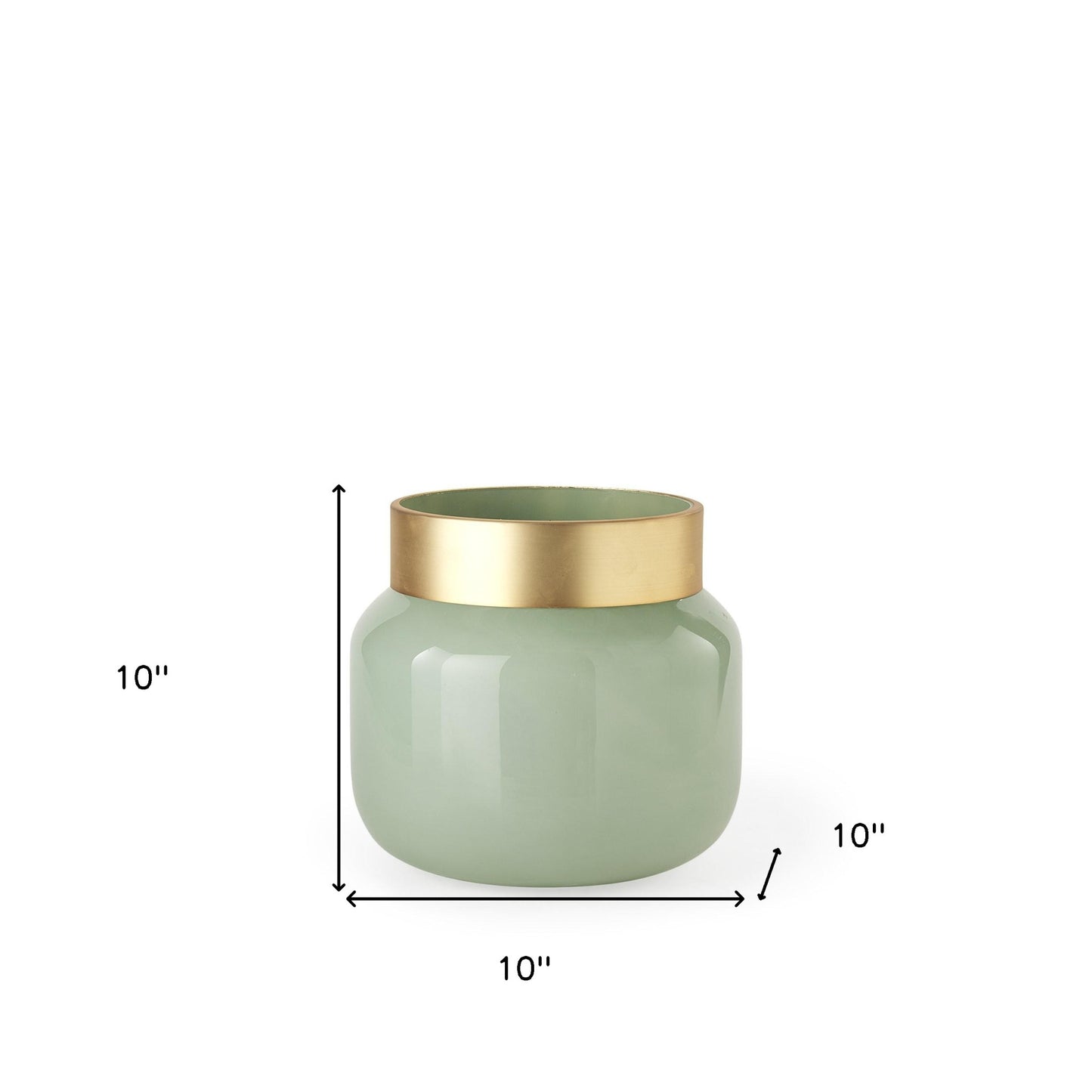 10" Green Abstract Cylinder Crystal Glass Table Vase - Loft&Timber