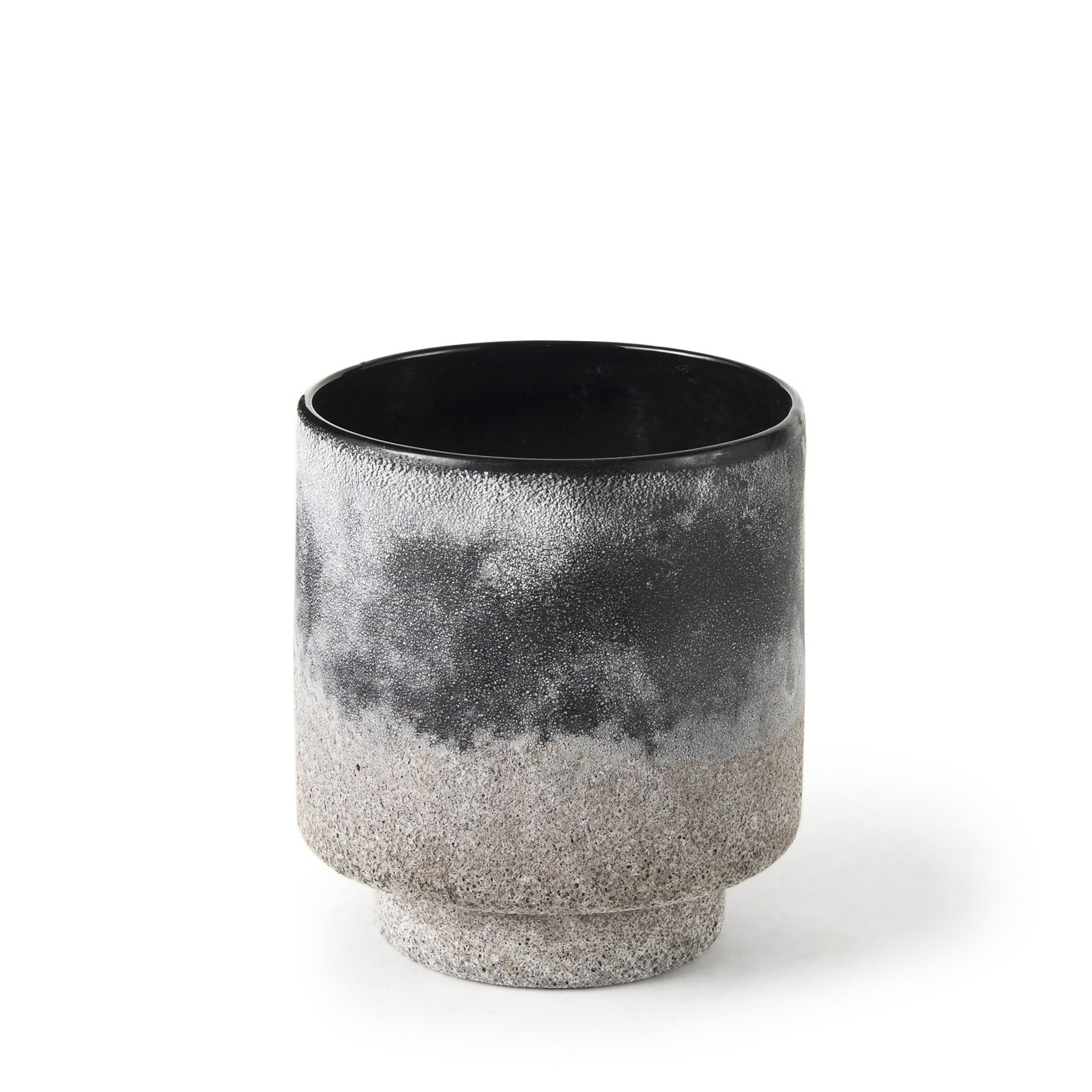 6" Brown And Black Abstract Cylinder Ceramic Table Vase - Loft&Timber