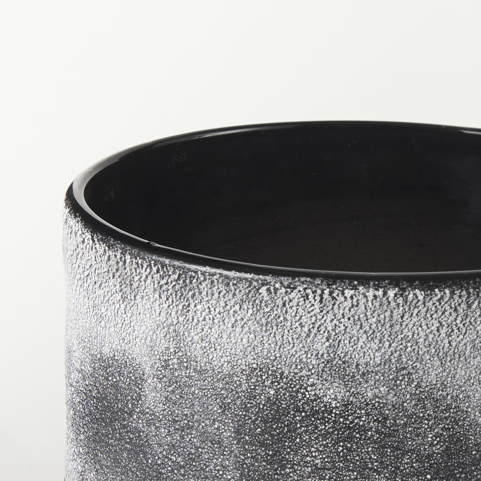 6" Brown And Black Abstract Cylinder Ceramic Table Vase - Loft&Timber