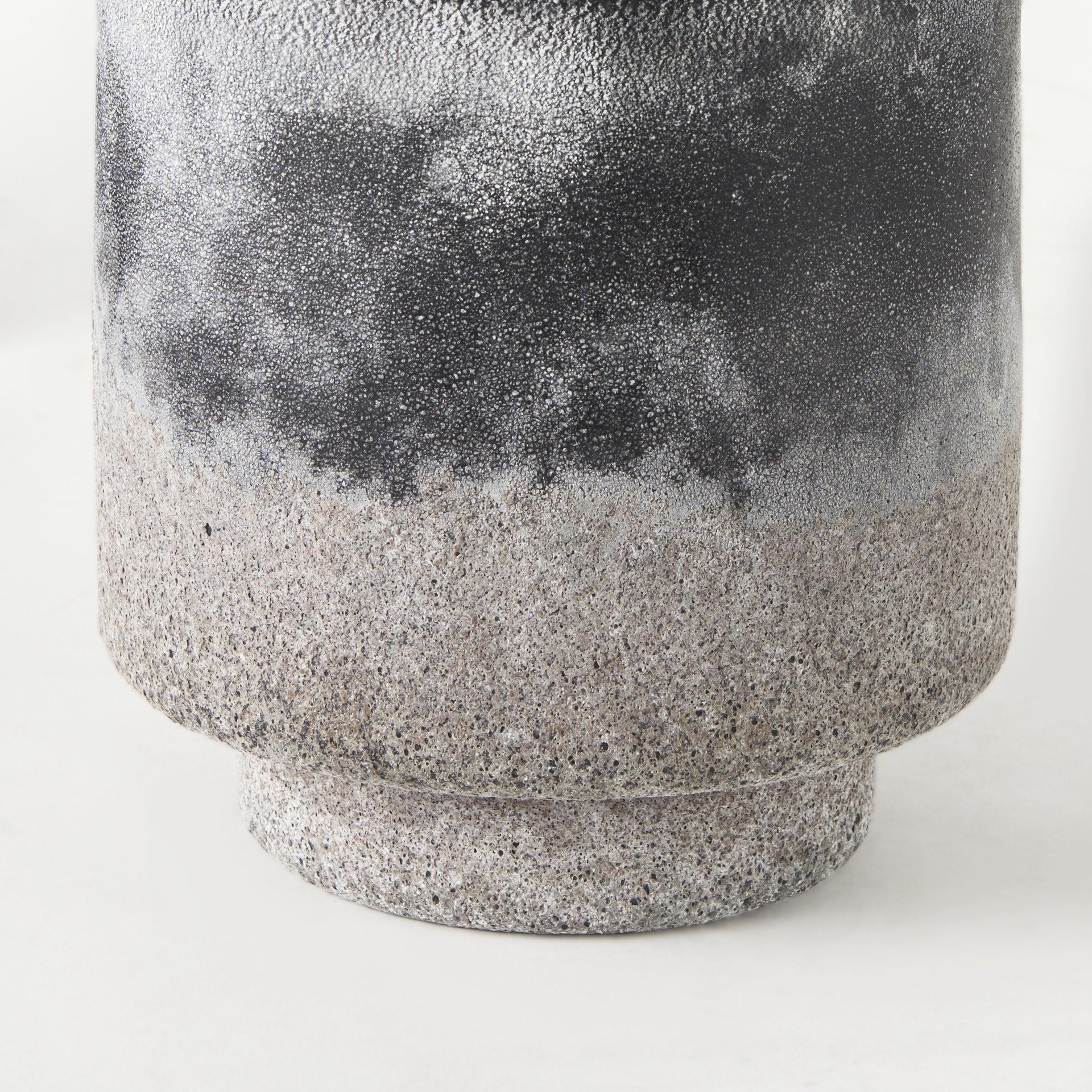 6" Brown And Black Abstract Cylinder Ceramic Table Vase - Loft&Timber