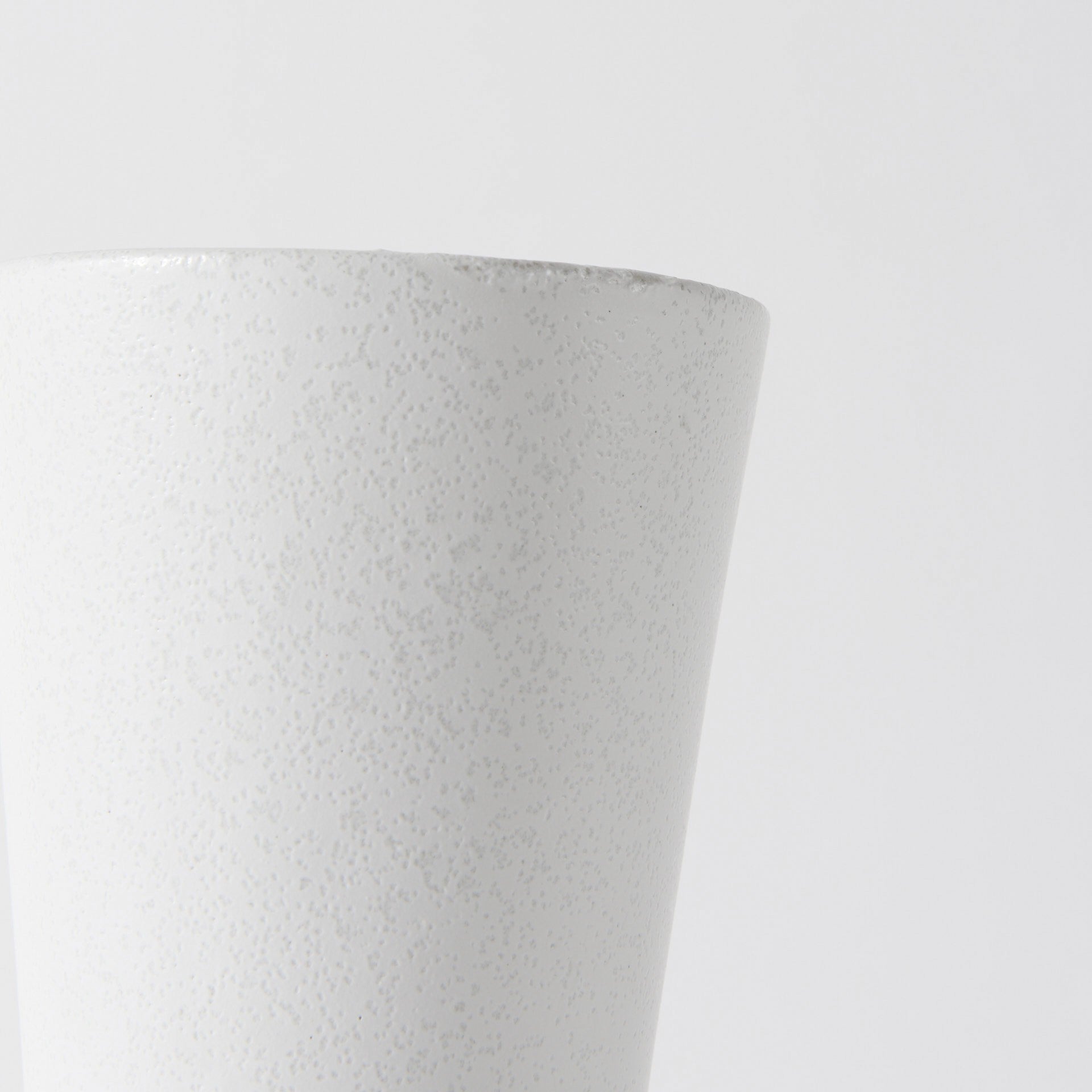 9" White Abstract Cylinder Ceramic Table Vase - Loft&Timber