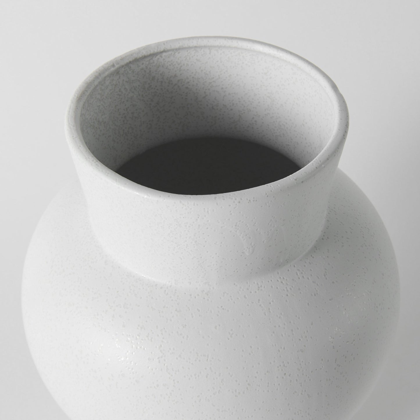 11" White Abstract Cylinder Ceramic Table Vase - Loft&Timber