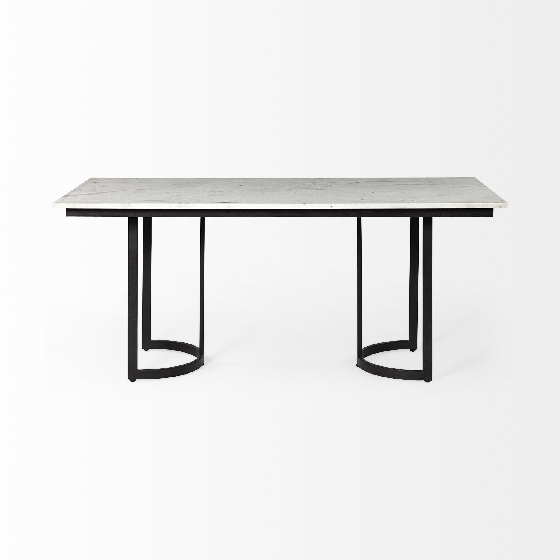 71" White And Black Dining Table - Loft&Timber