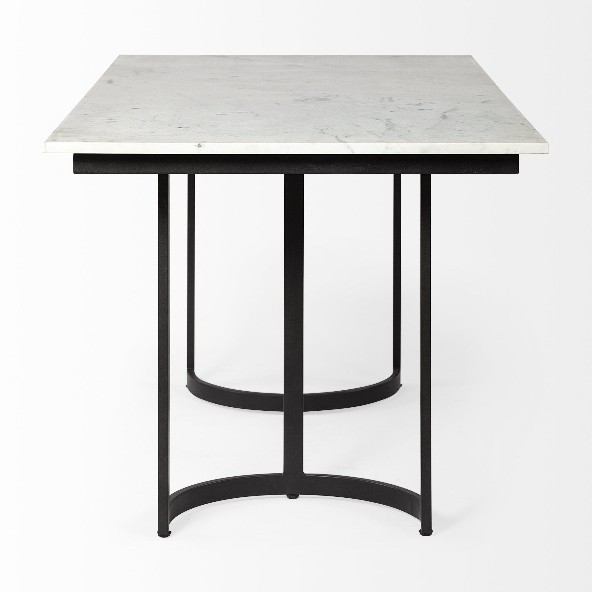 71" White And Black Dining Table - Loft&Timber
