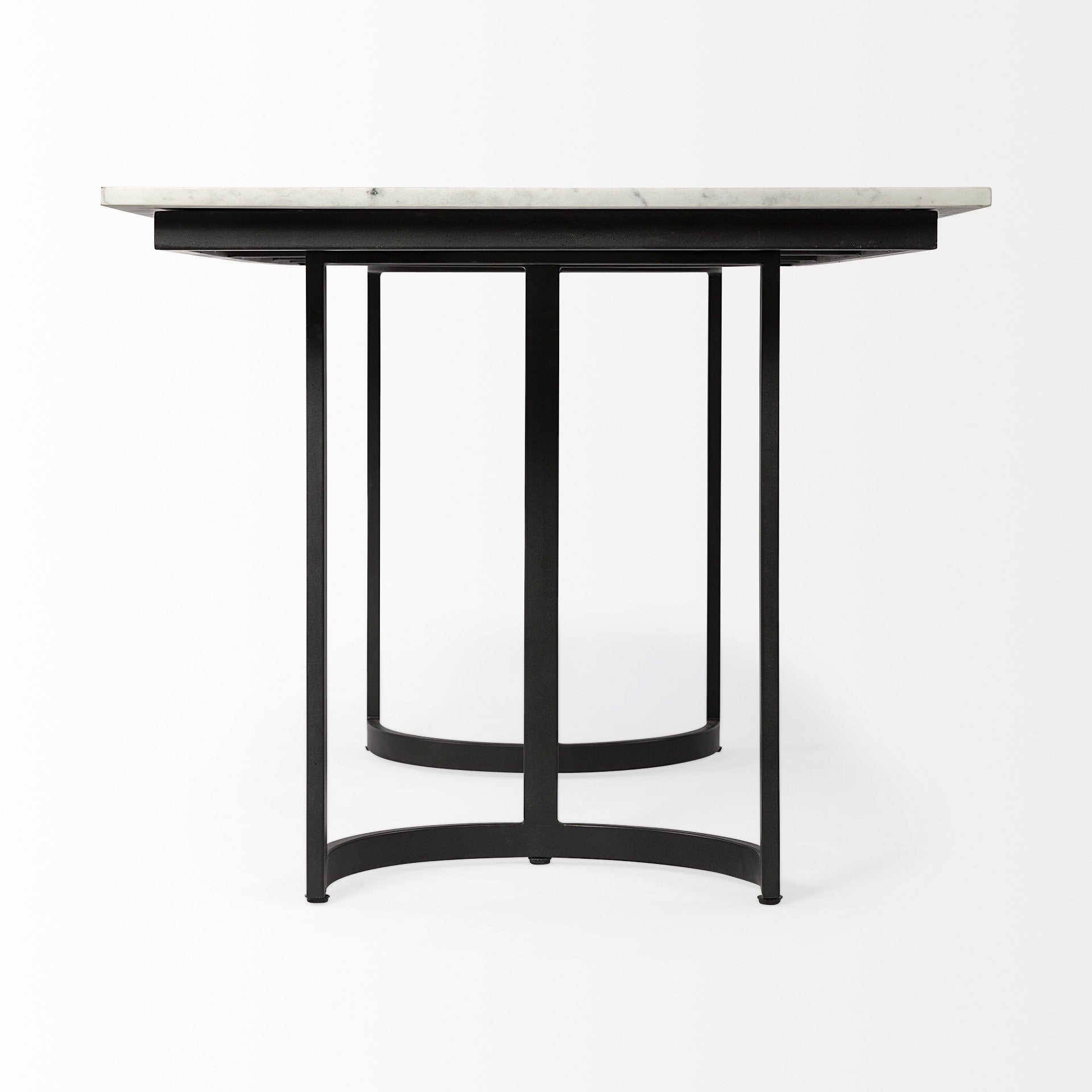 71" White And Black Dining Table - Loft&Timber