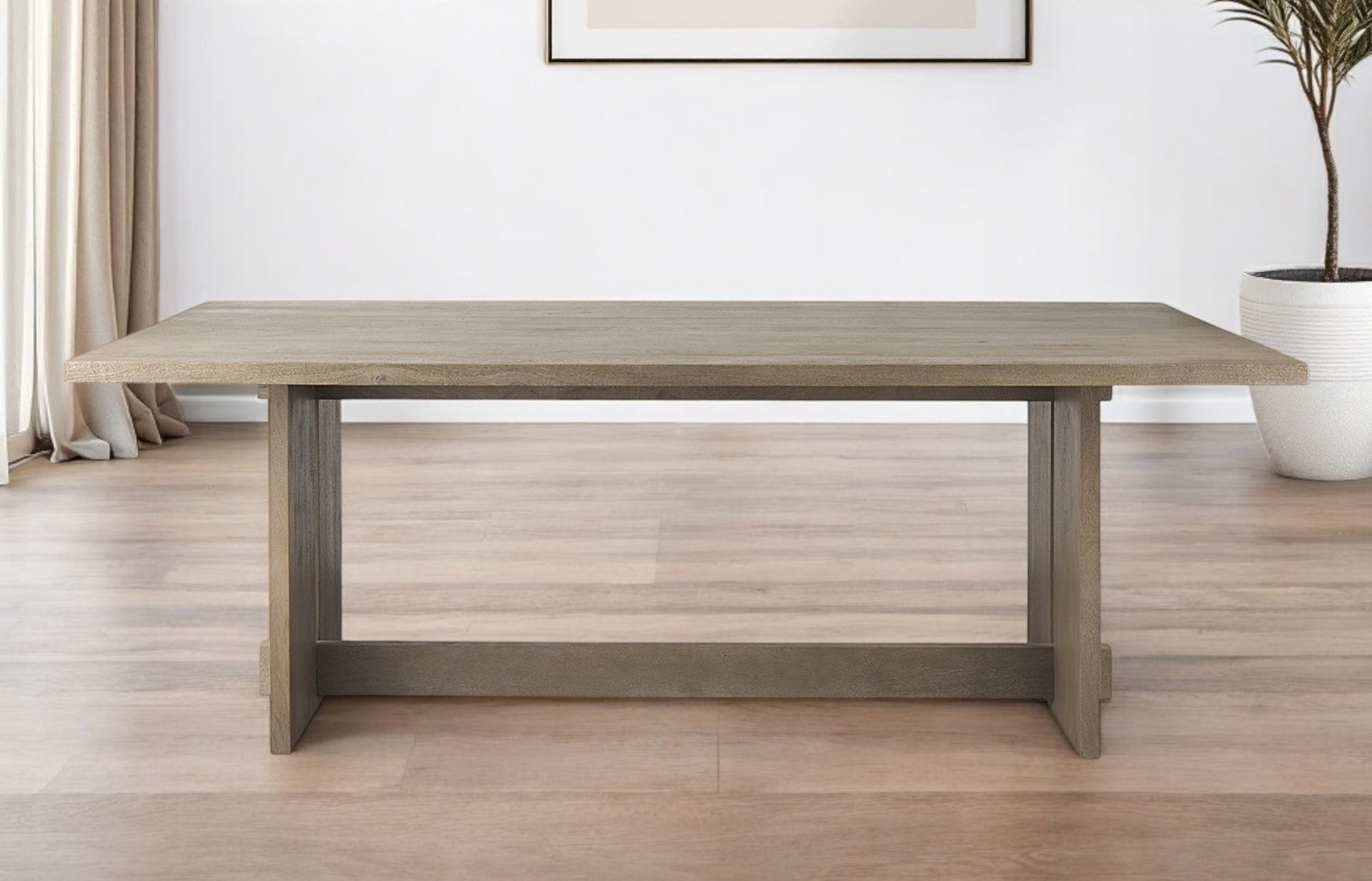 84" Taupe Dining Table - Loft&Timber