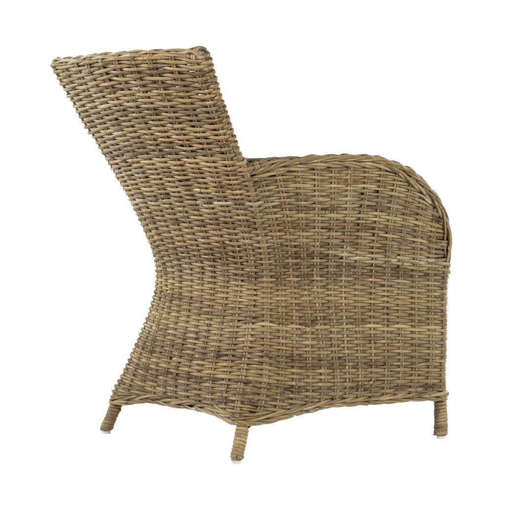 Set of Two Cream and Tan Dining Arm Chairs - Loft&Timber