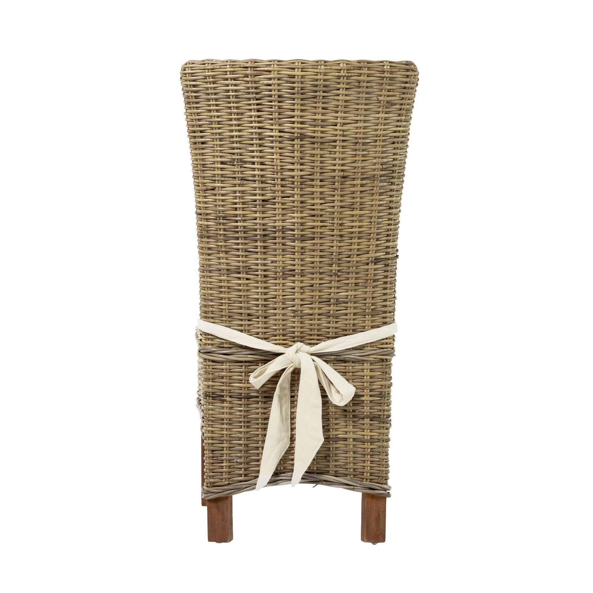 Set of Two Cream and Natural Dining Parsons Chairs - Loft&Timber