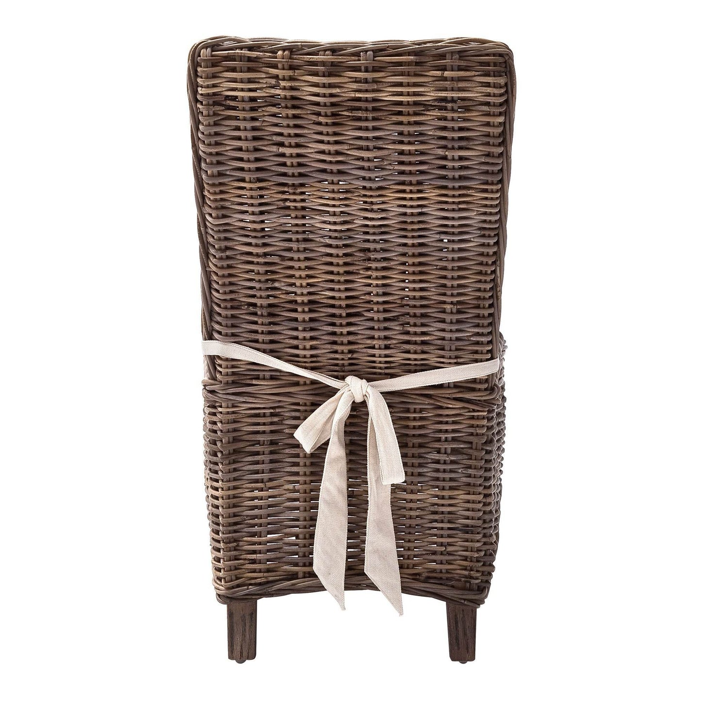 Set of Two Cream and Brown Dining Parsons Chairs - Loft&Timber