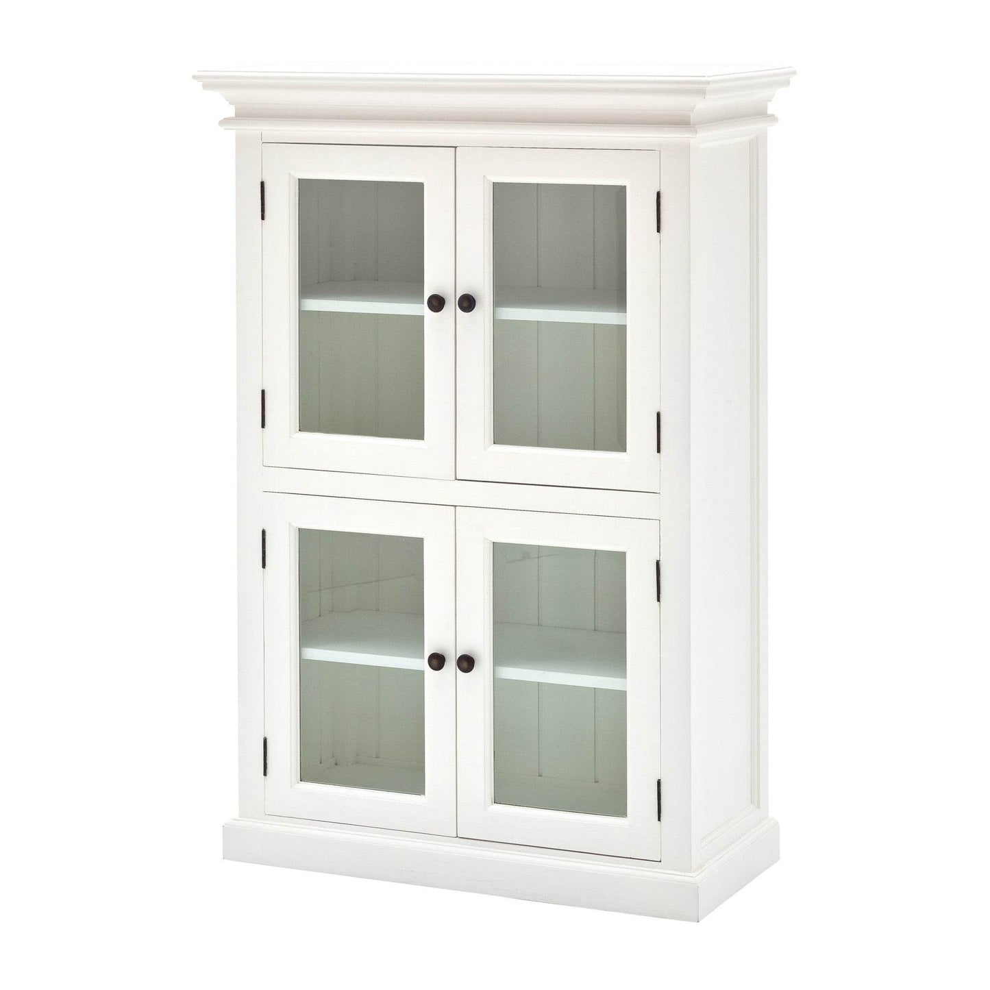 Classic White Two Level Storage Cabinet - Loft&Timber