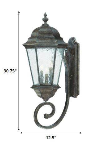 Telfair 3-Light Black Coral Wall Light - Loft&Timber