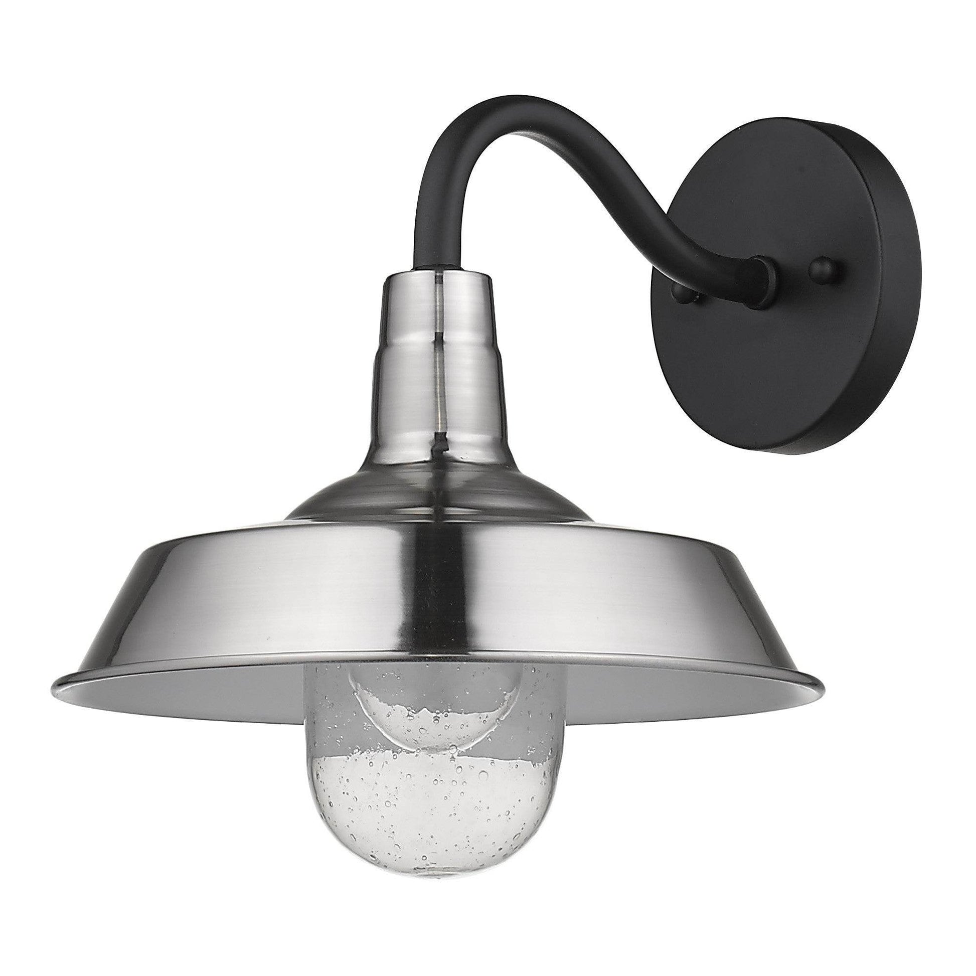 Silver Shallow Plate Shape Wall Light - Loft&Timber