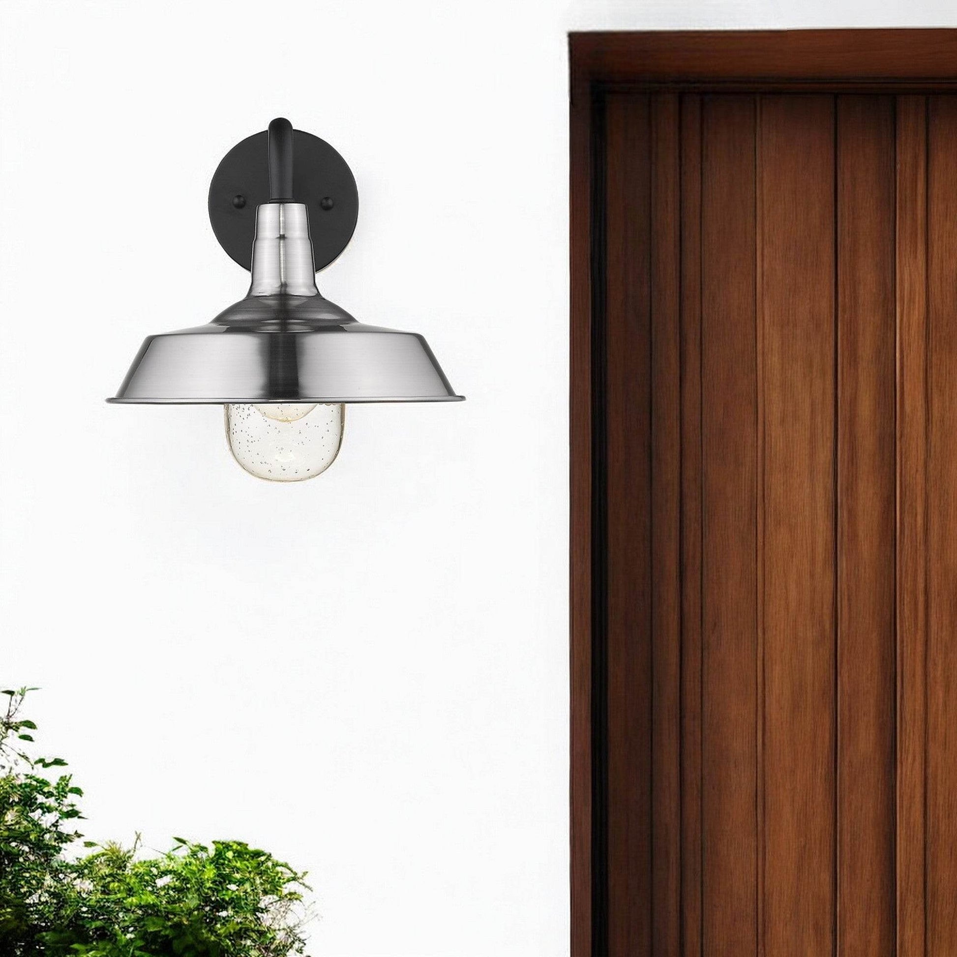 Silver Shallow Plate Shape Wall Light - Loft&Timber
