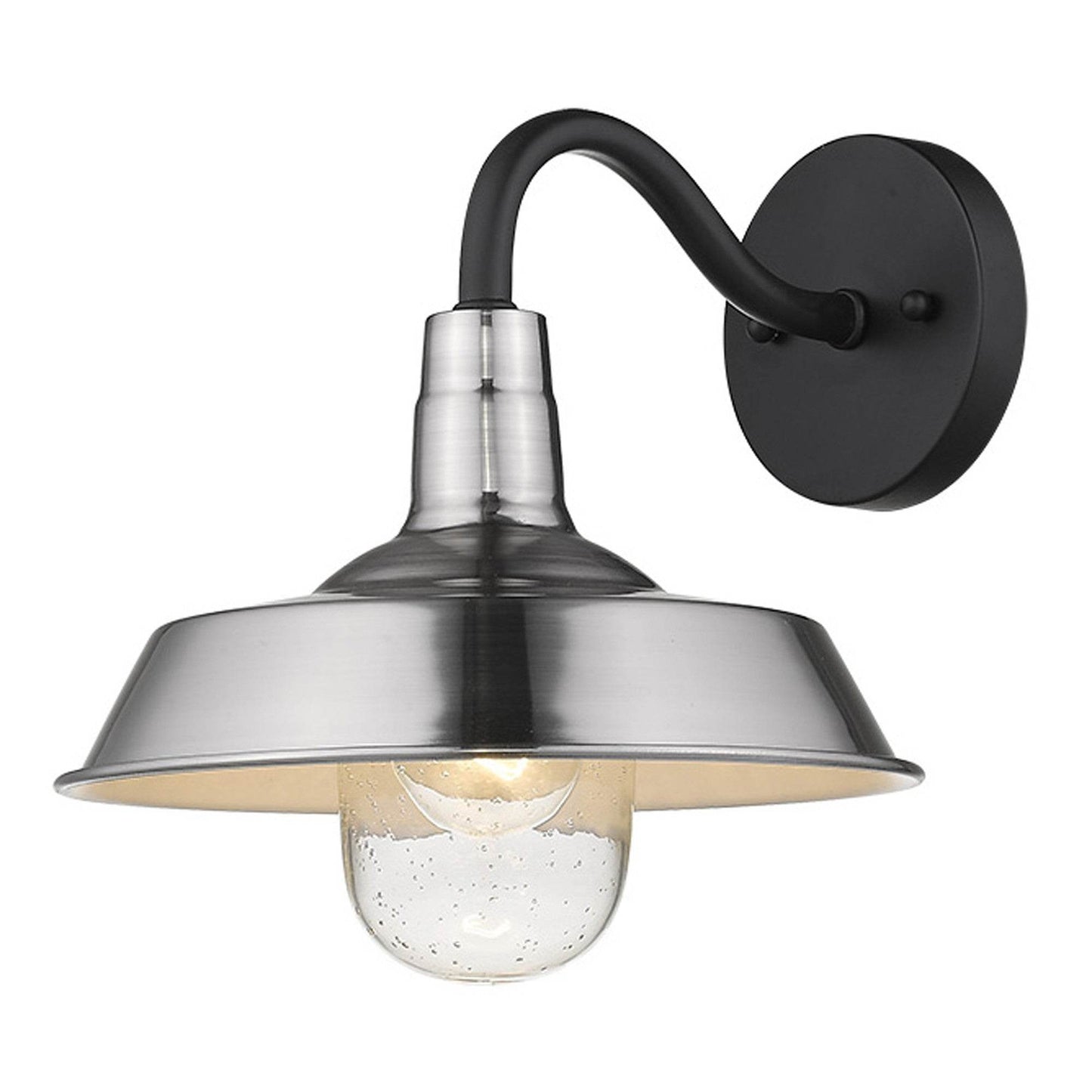 Silver Shallow Plate Shape Wall Light - Loft&Timber
