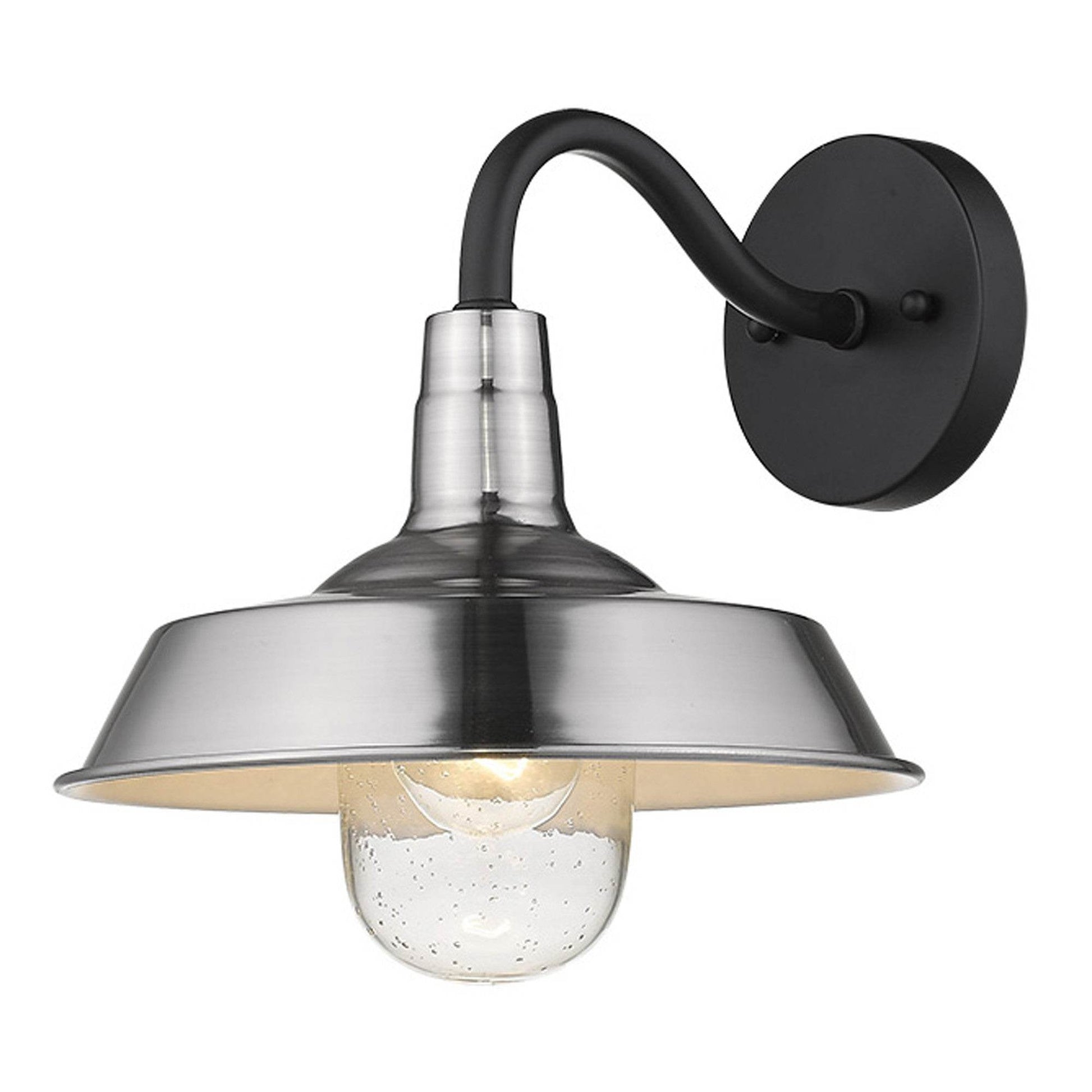 Silver Shallow Plate Shape Wall Light - Loft&Timber