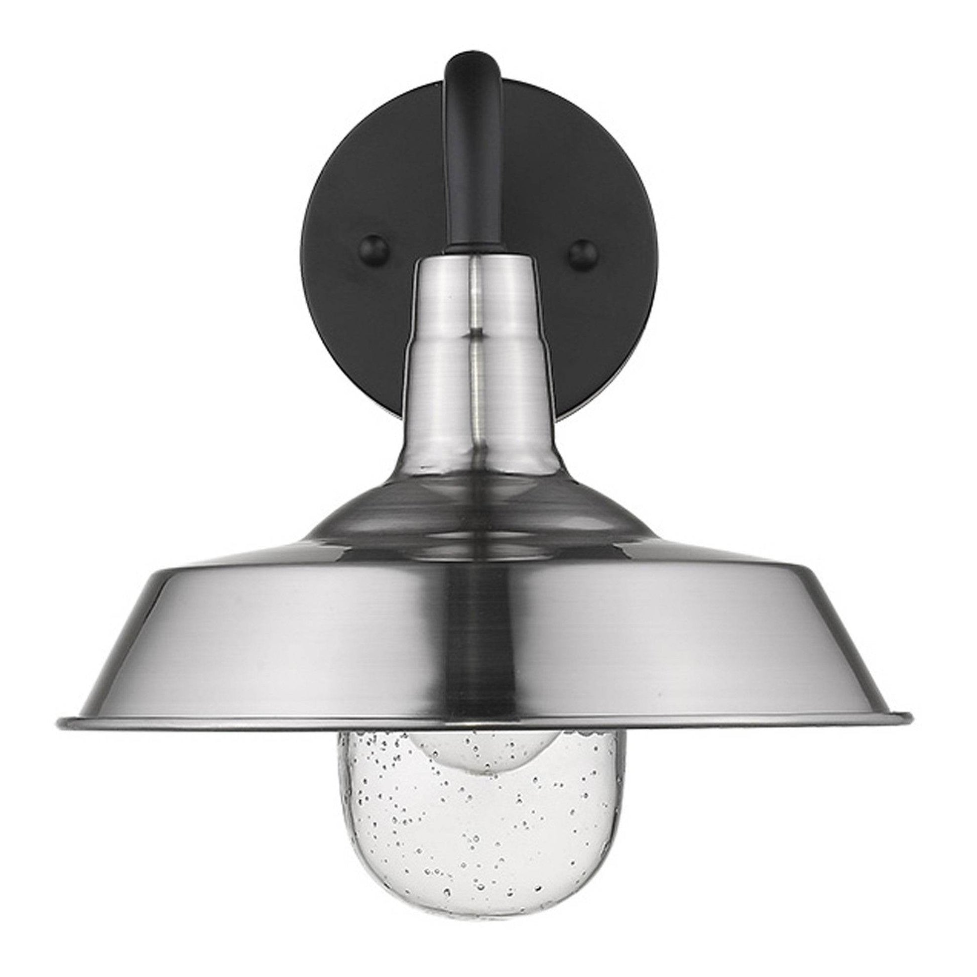 Silver Shallow Plate Shape Wall Light - Loft&Timber