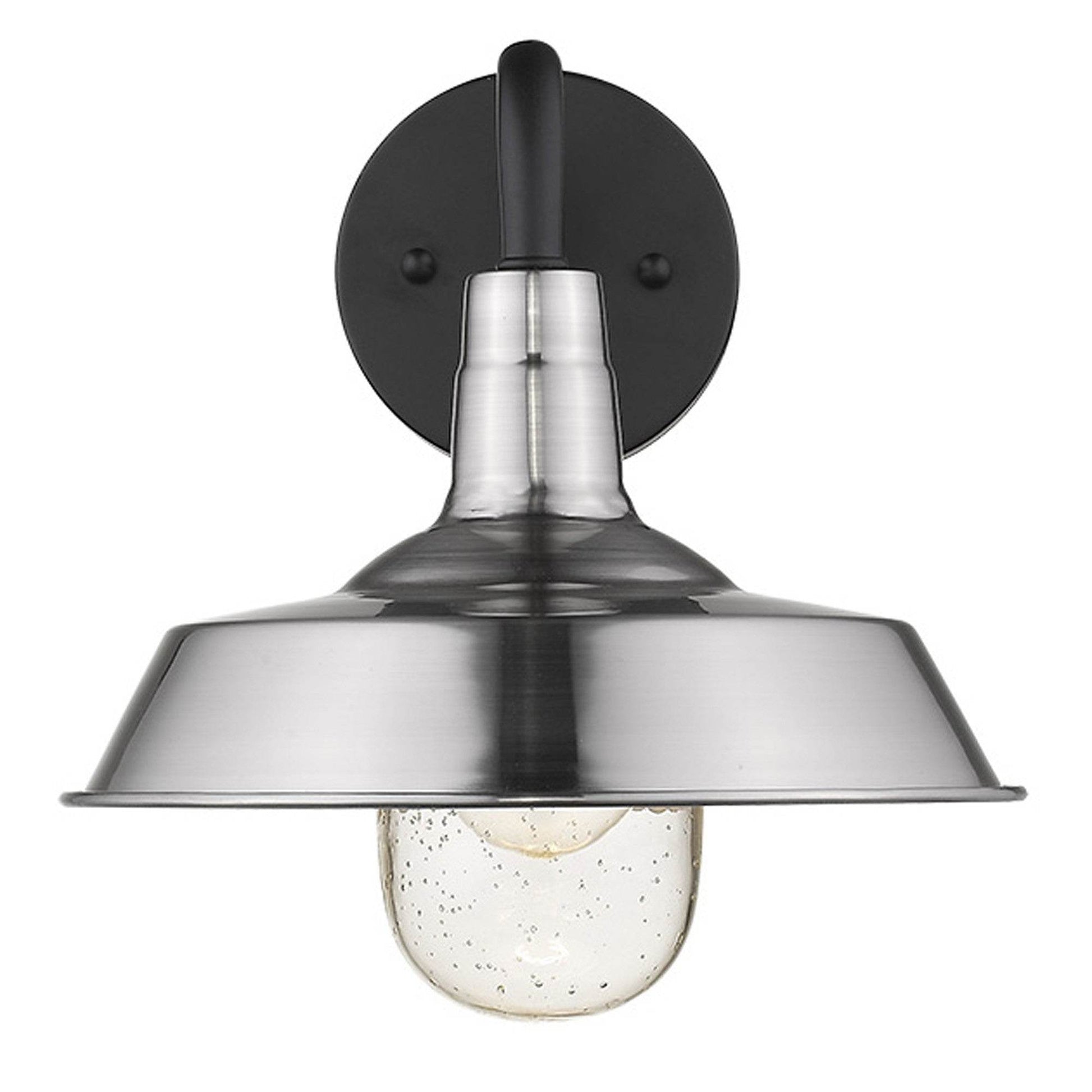 Silver Shallow Plate Shape Wall Light - Loft&Timber