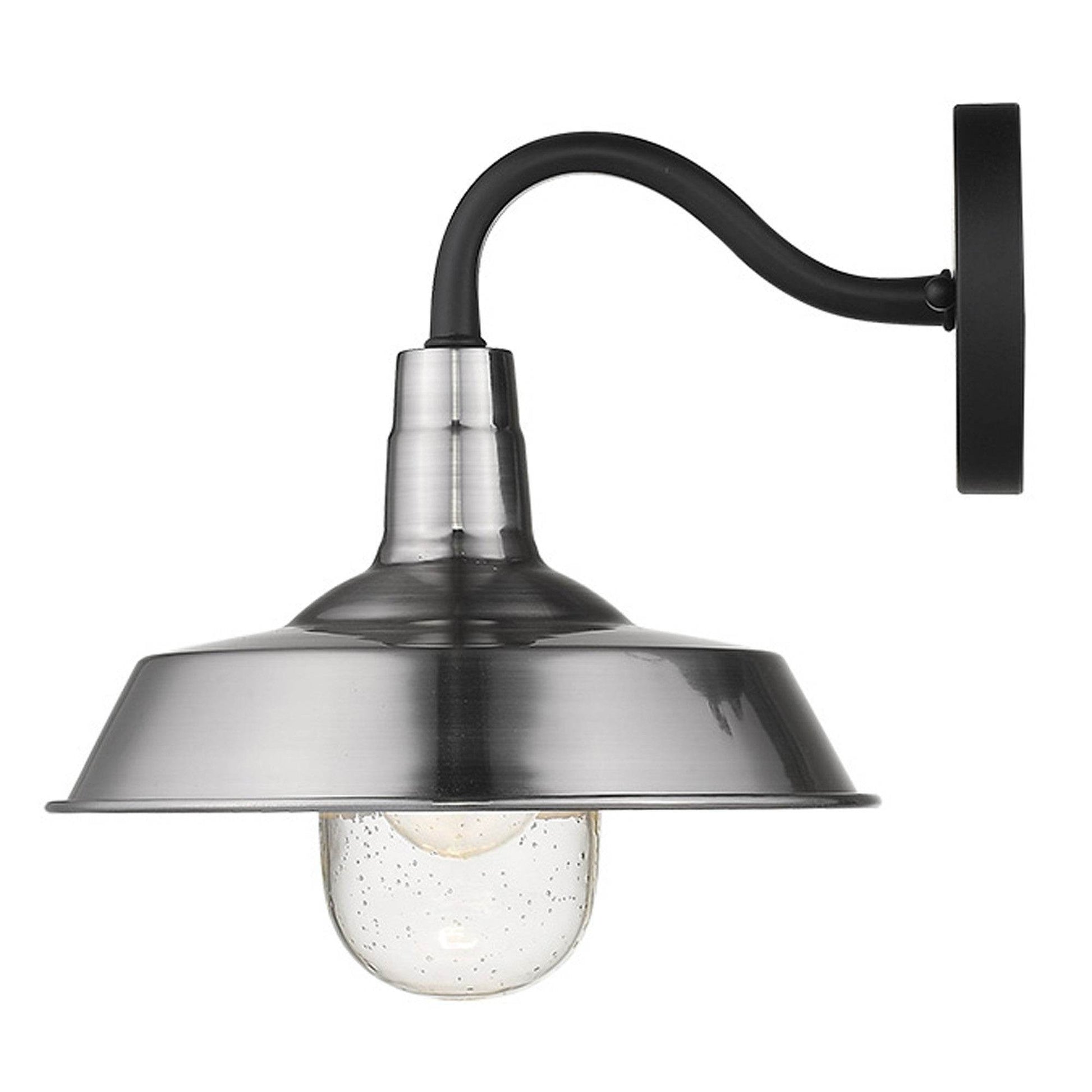 Silver Shallow Plate Shape Wall Light - Loft&Timber