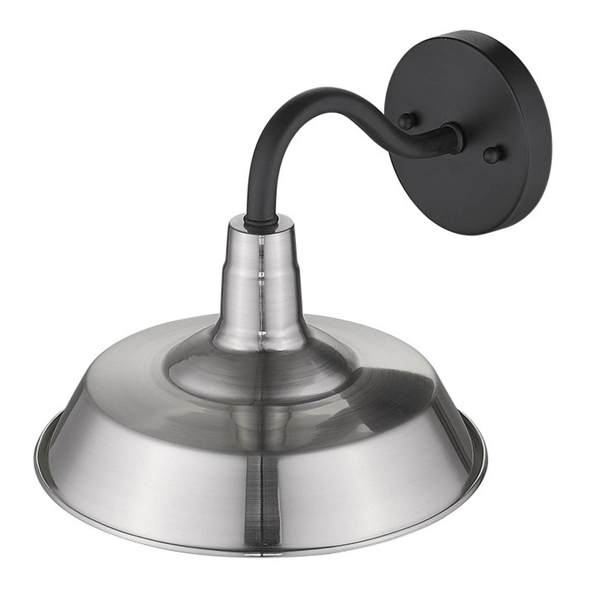 Silver Shallow Plate Shape Wall Light - Loft&Timber
