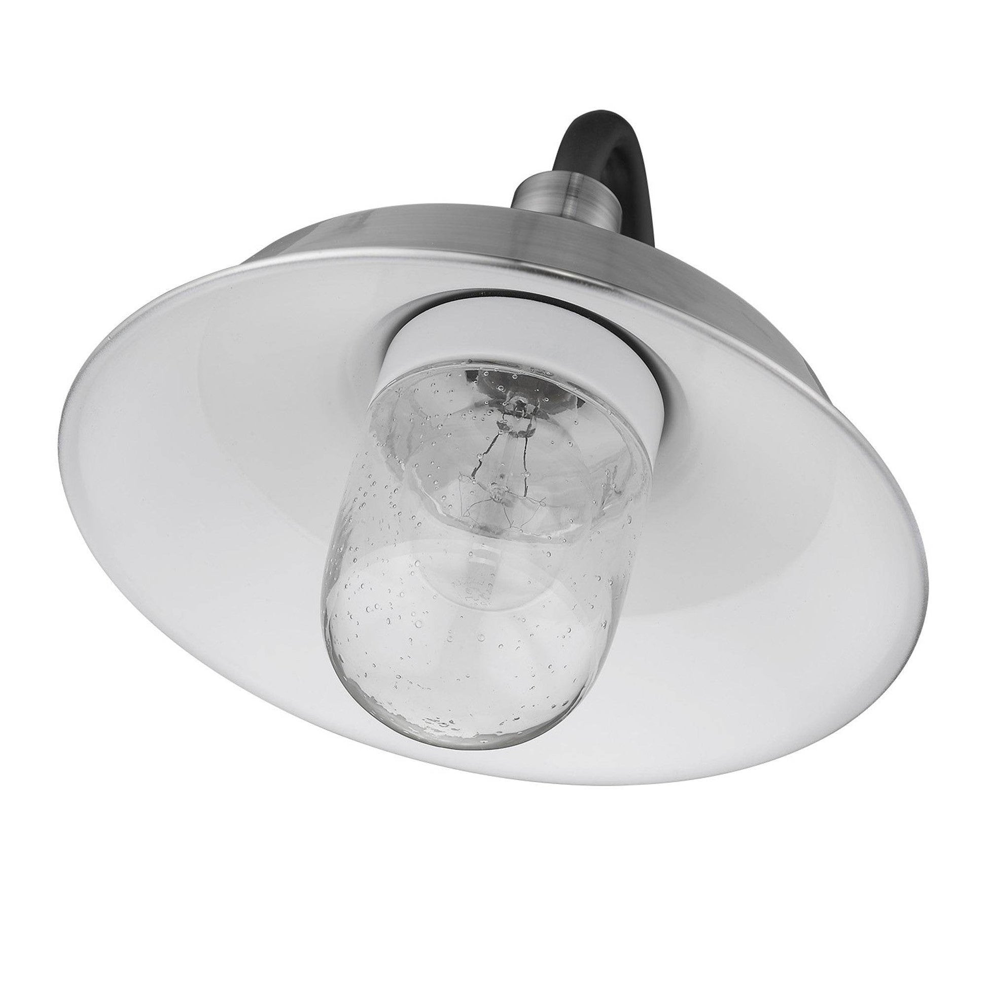 Silver Shallow Plate Shape Wall Light - Loft&Timber