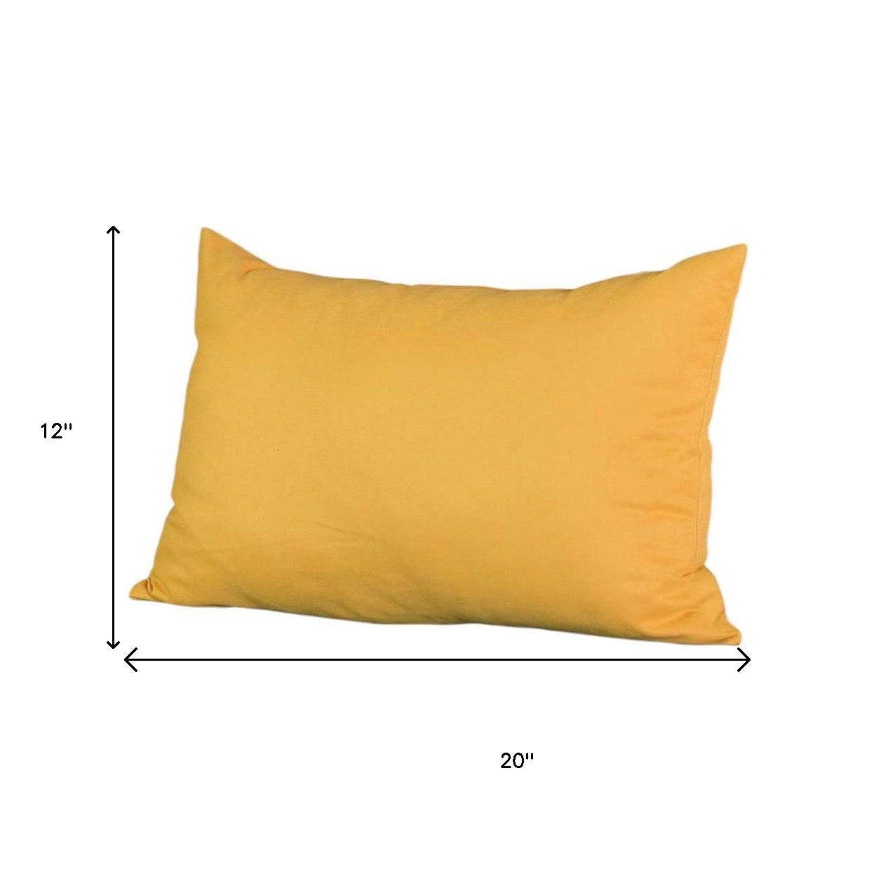 Set of 2 Yellow Modern Lumbar Throw Pillows - Loft&Timber