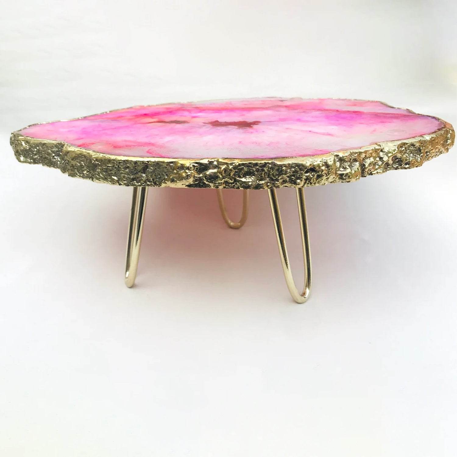 Pink Agate Cake Stand/Centrepiece/Display Stand/Tray - Loft&Timber