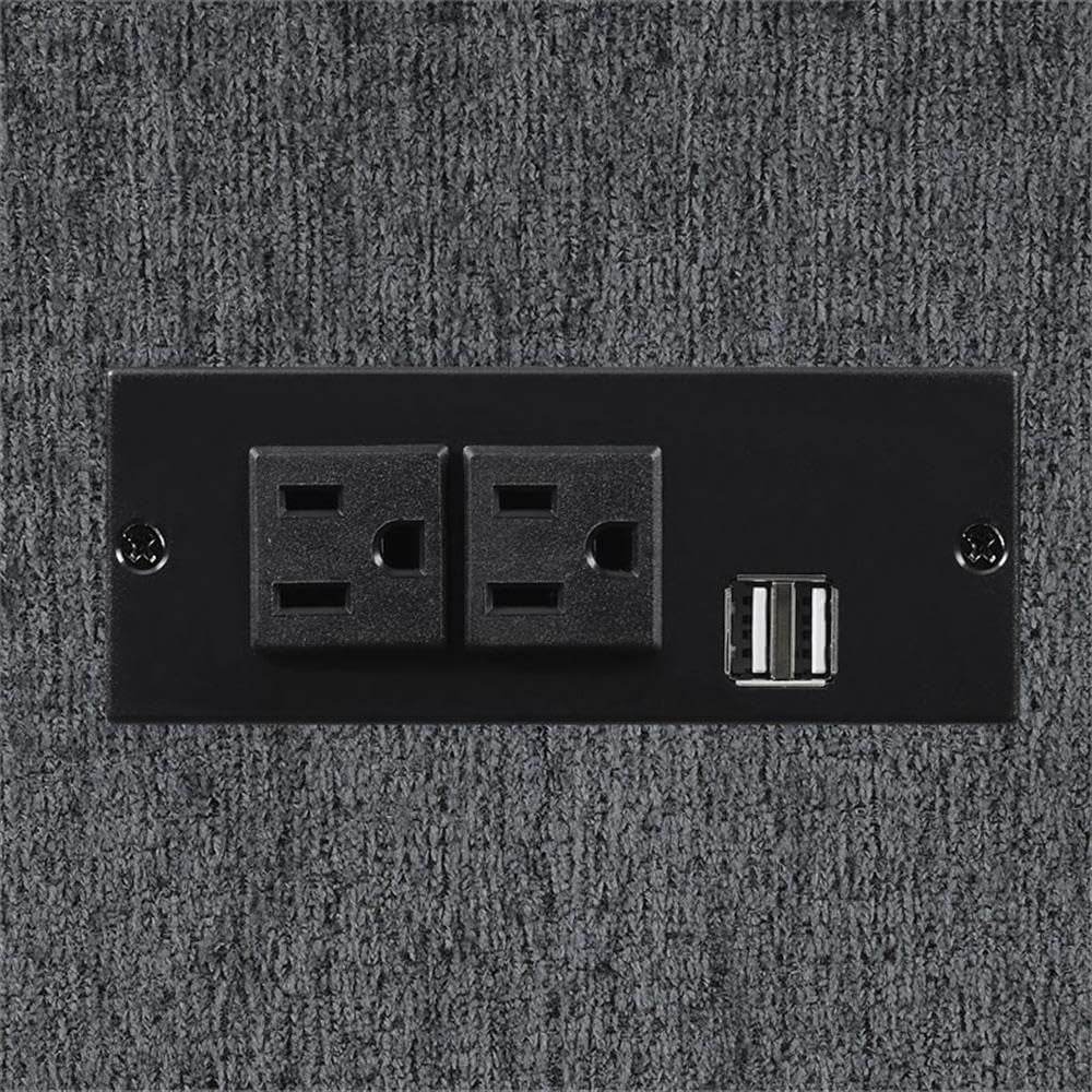 Bahrain 6-Piece Charcoal Motion Sectional Sofa - Loft&Timber