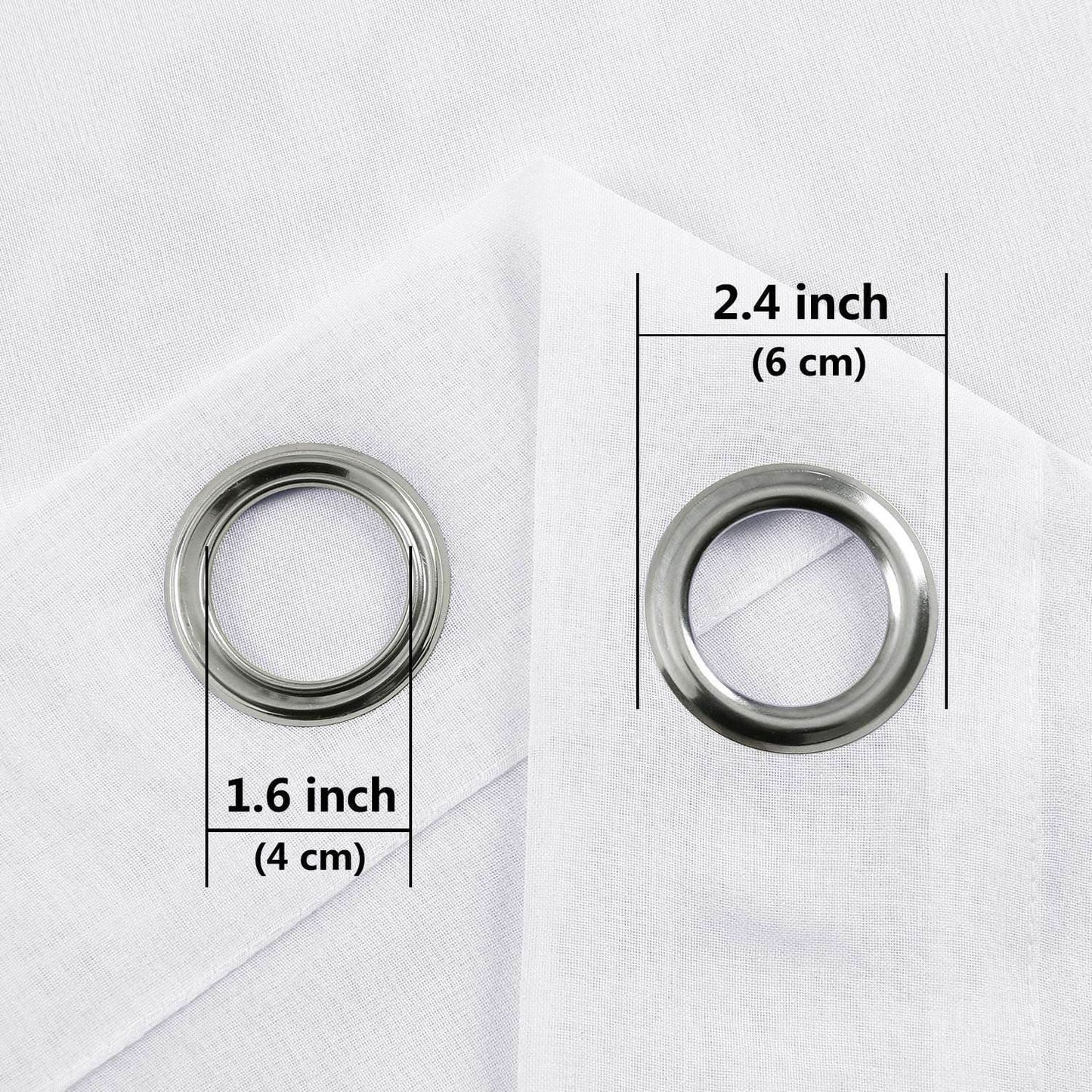 DWCN Faux Linen Sheer Curtains, Set of 2 Panels - Loft&Timber