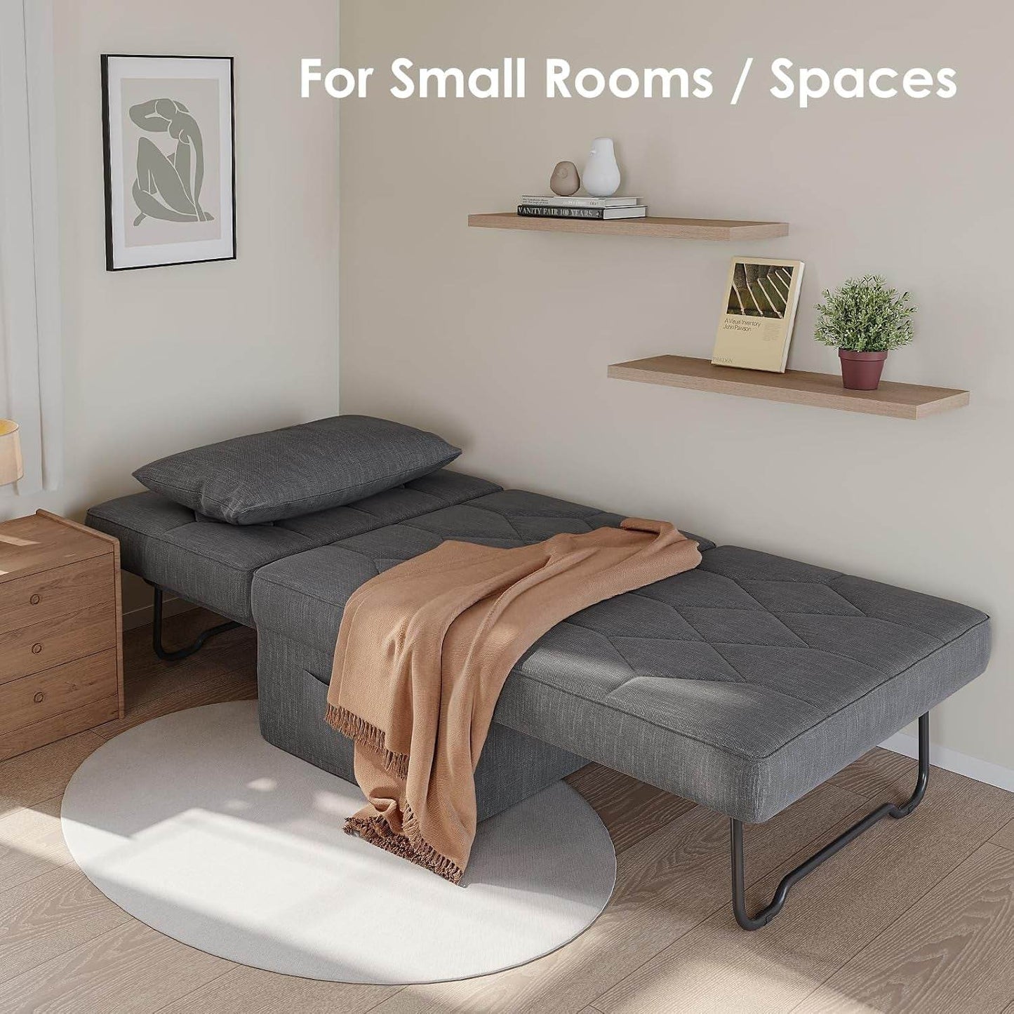 4 In 1 Convertible Sleeper Sofa Bed With Ottoman - Loft&Timber