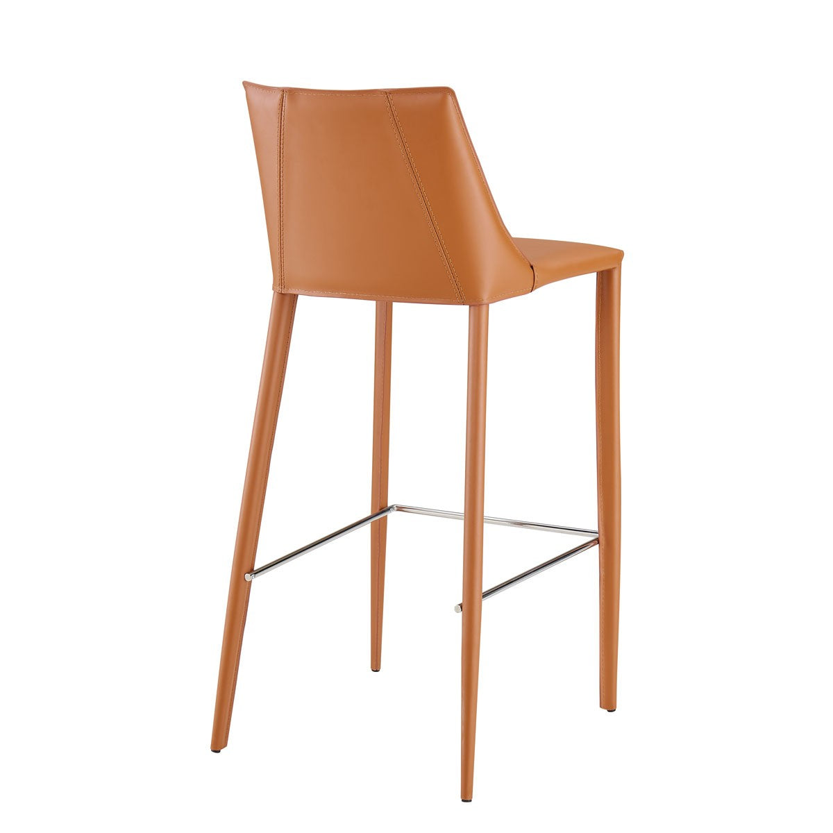 30" Terra Cotta Steel Low Back Bar Height Bar Chair - Loft&Timber