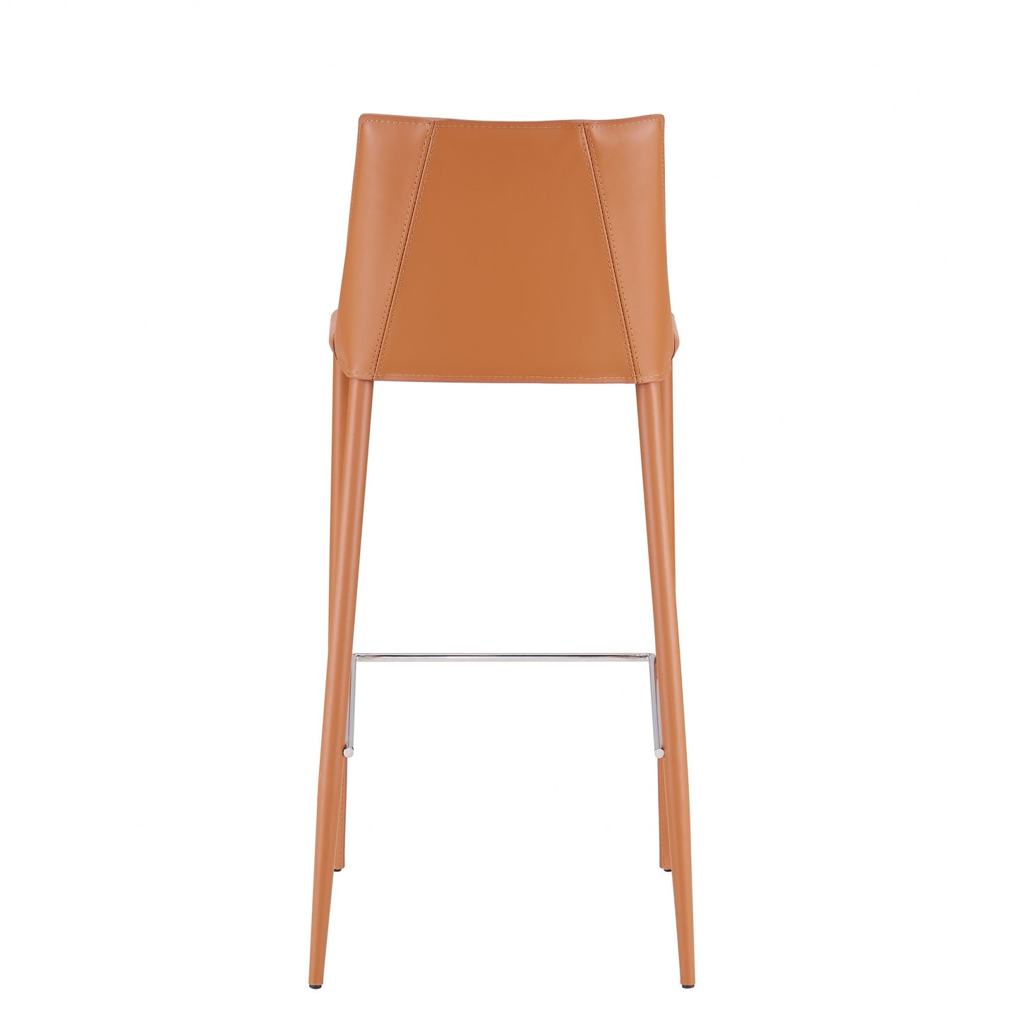 30" Terra Cotta Steel Low Back Bar Height Bar Chair - Loft&Timber