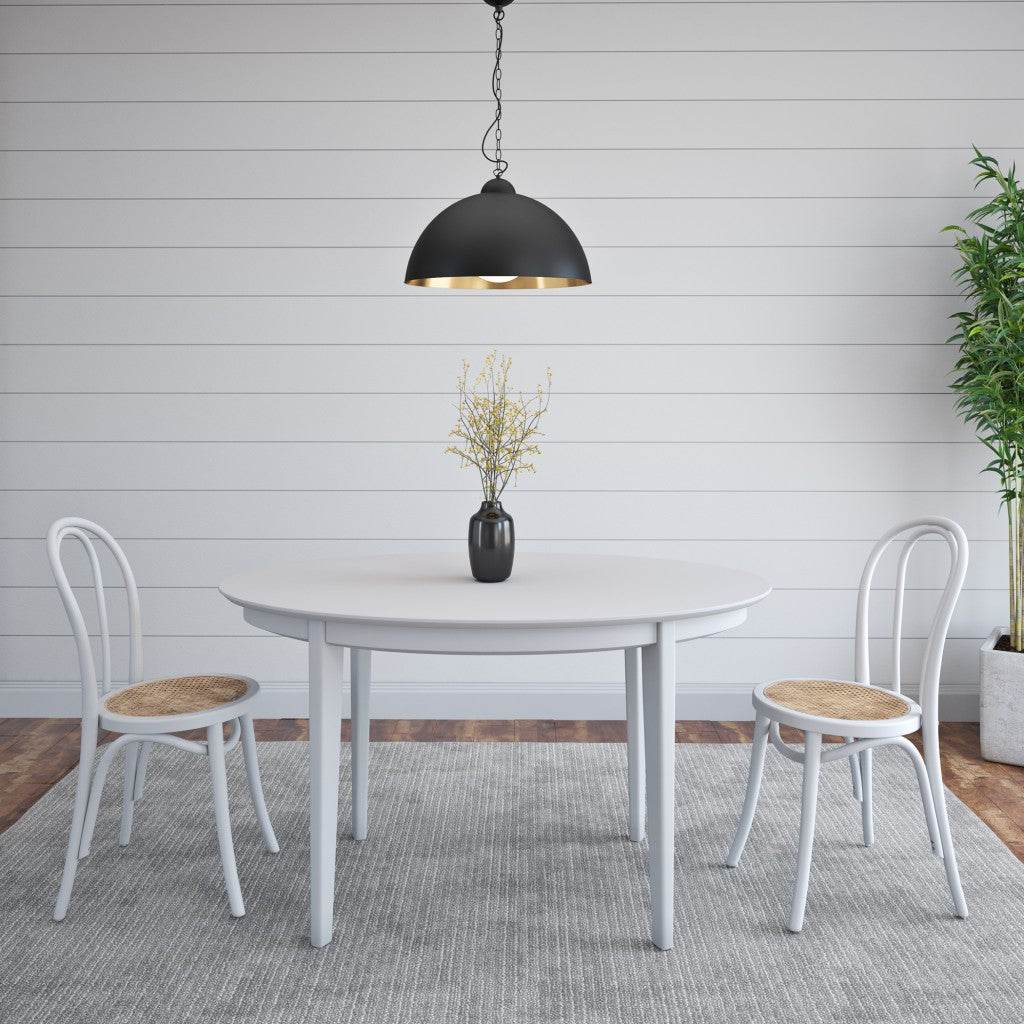 Set of Two Vintage Style White Cane Dining Chairs - Loft&Timber