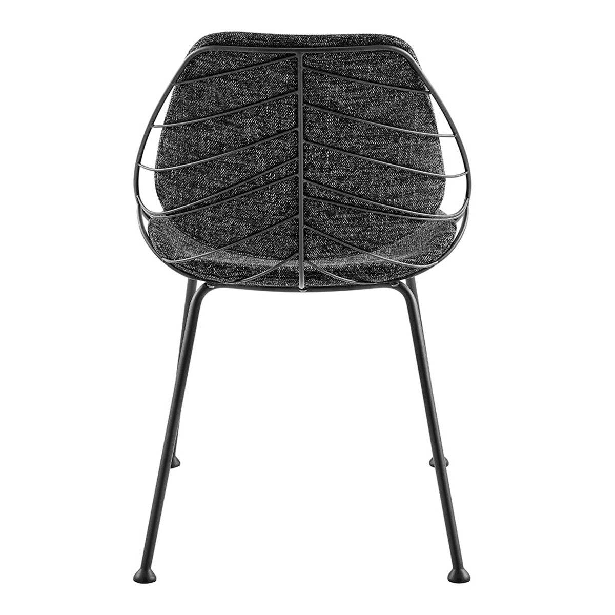 Set of Two Black Upholstered Fabric Dining Side Chairs - Loft&Timber