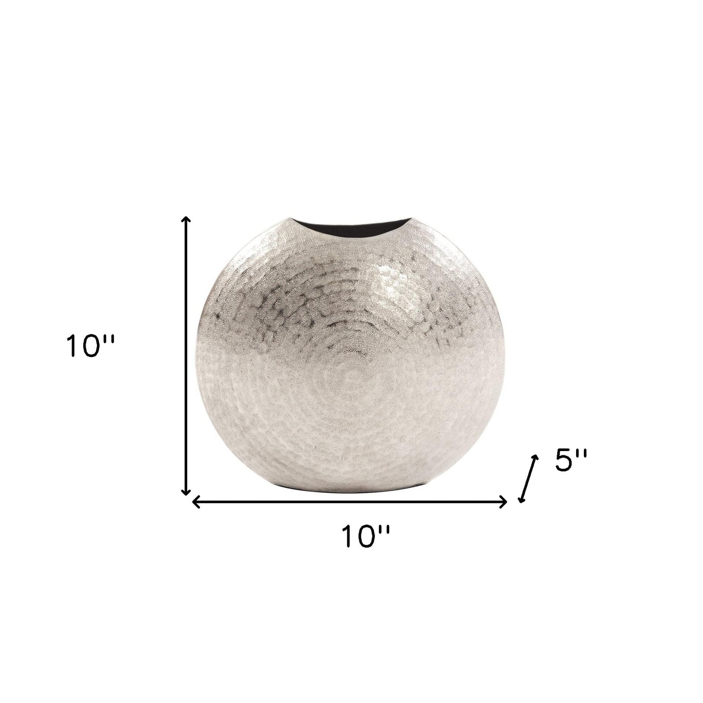 10" Silver Cylinder Aluminum Table Vase - Loft&Timber