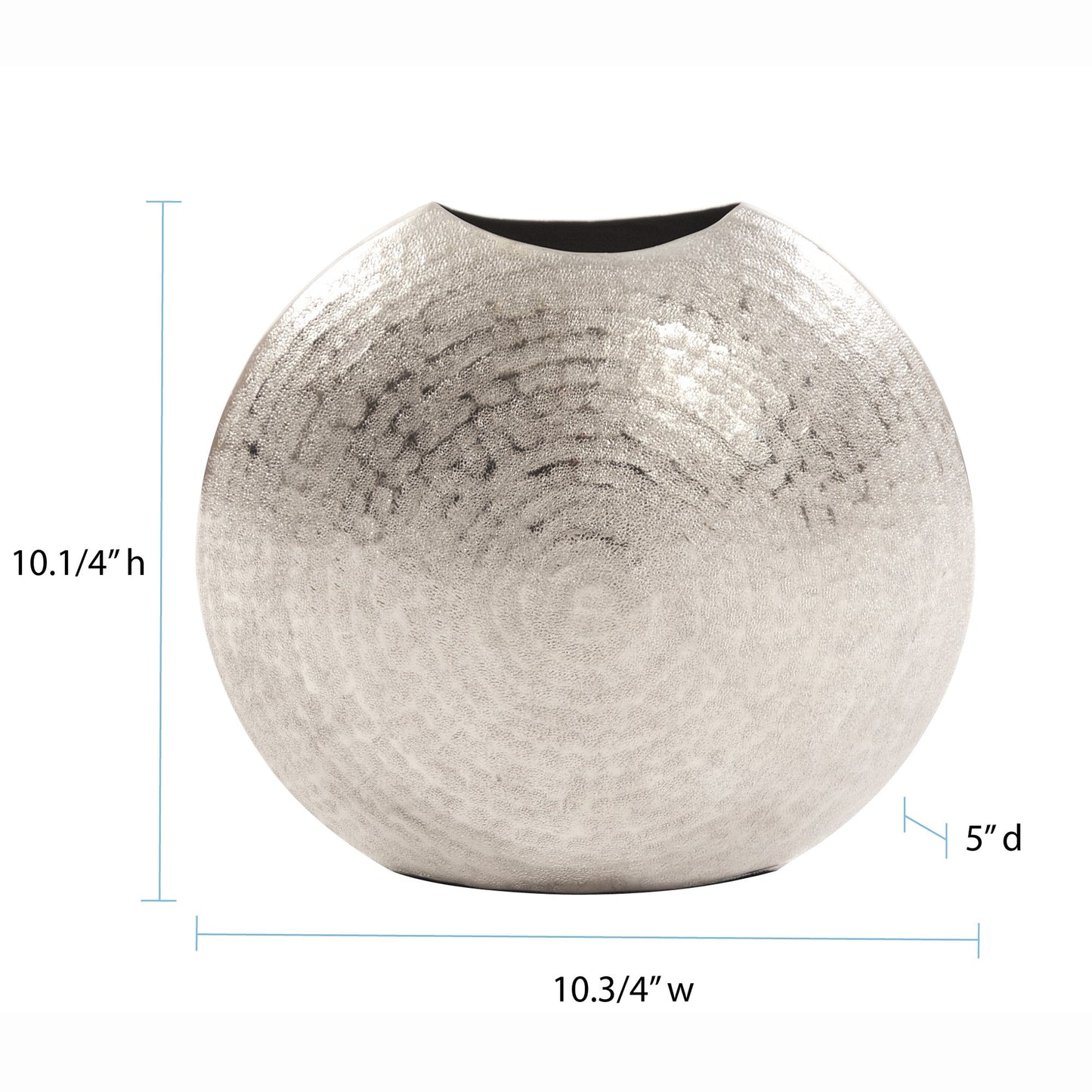 10" Silver Cylinder Aluminum Table Vase - Loft&Timber