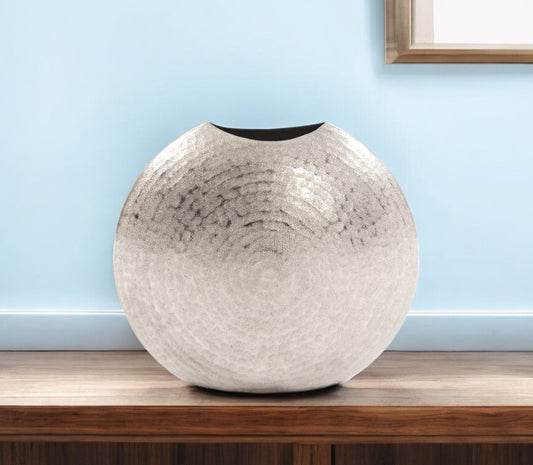 10" Silver Cylinder Aluminum Table Vase - Loft&Timber