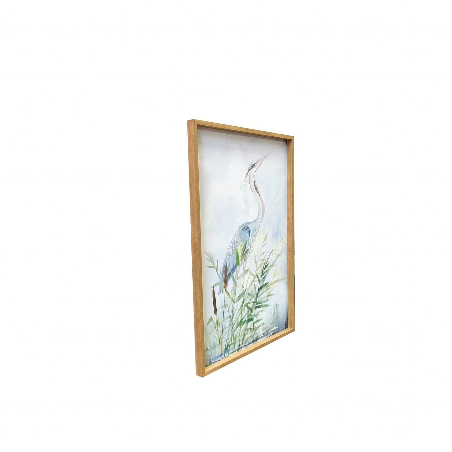 Stunning Heron Wooden Framed Canvas Wall Art Picture Frame Graphic Art Wall Art - Loft&Timber