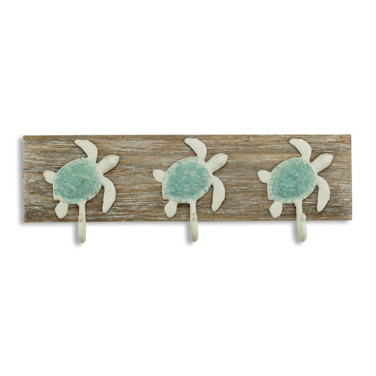 Coastal Sea Turtle Three Hook Coat Hanger - Loft&Timber