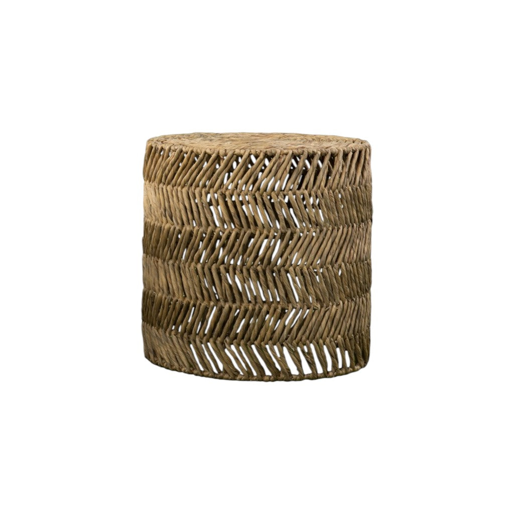 Set Of Two 18" Natural Woven Rattan End Tables - Loft&Timber