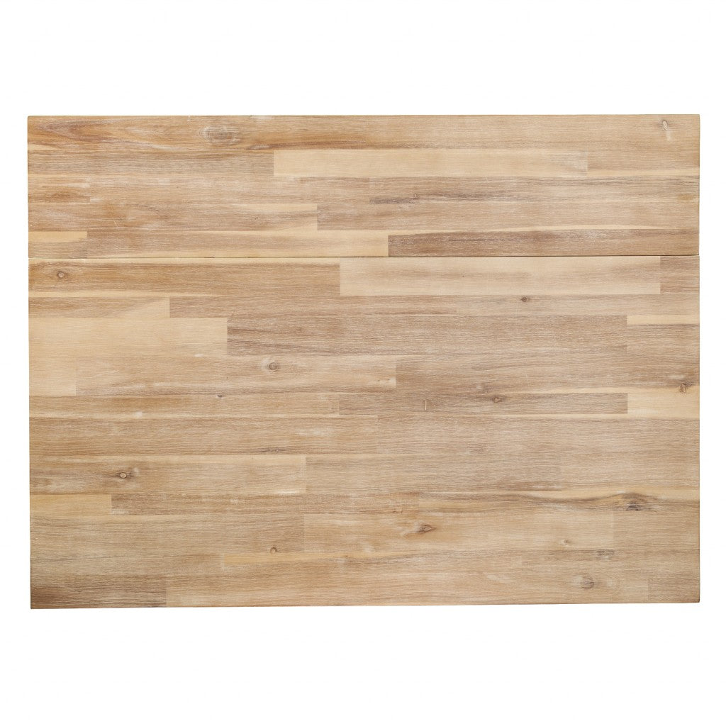 Black and Natural 44" Kitchen Island With Storage - Loft&Timber