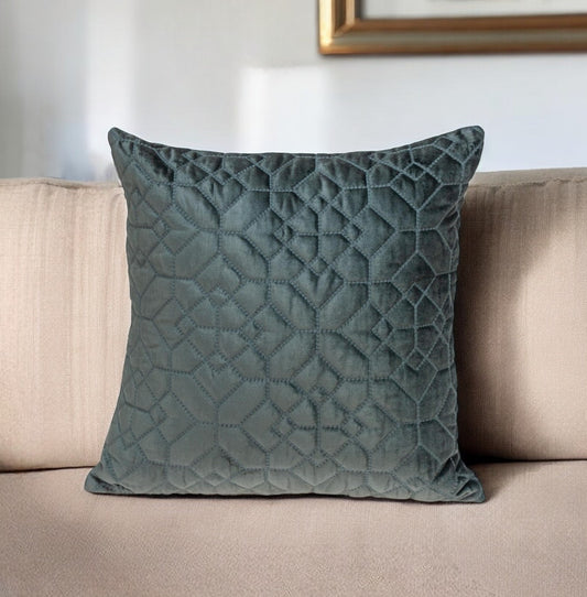 20" Charcoal Cotton Blend Throw Pillow - Loft&Timber