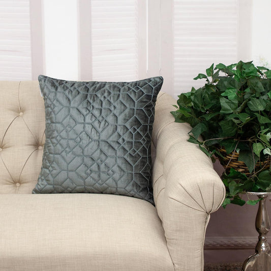 20" Charcoal Cotton Blend Throw Pillow - Loft&Timber