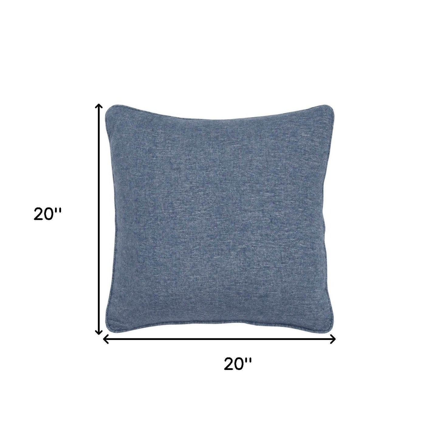 Blue Solid Classic Decorative Throw Pillow - Loft&Timber