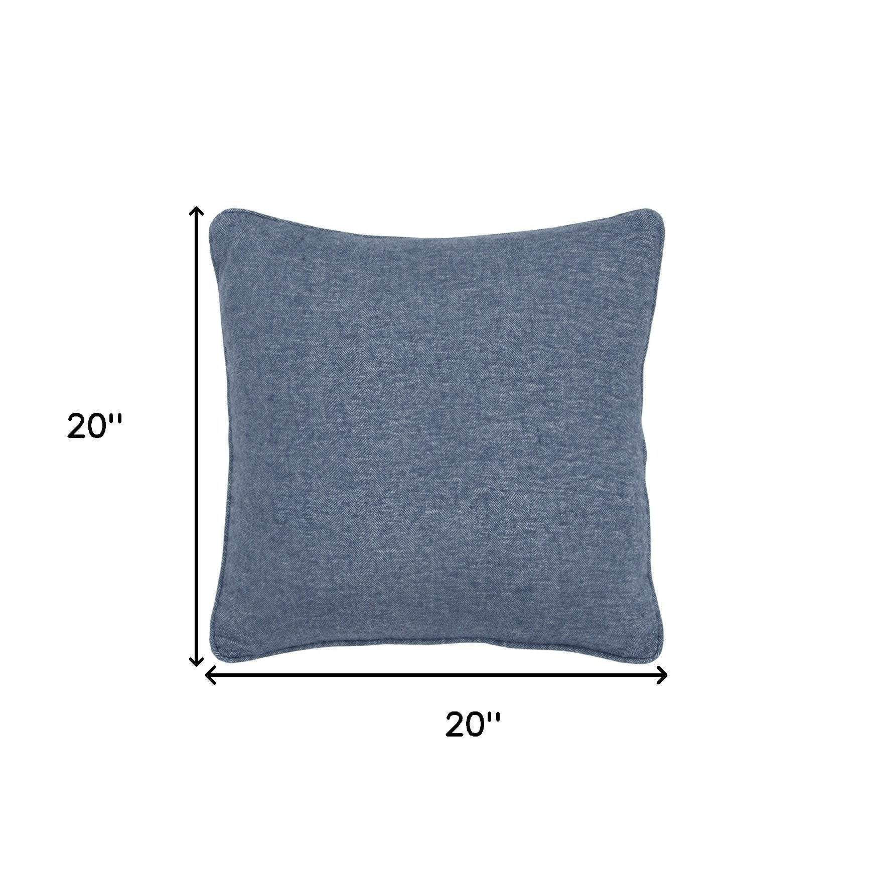Blue Solid Classic Decorative Throw Pillow - Loft&Timber